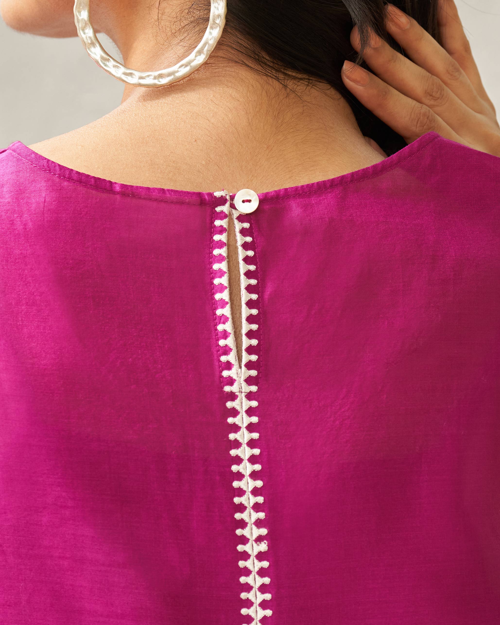 Ayat Kurta with Slip - Magenta - Image 2