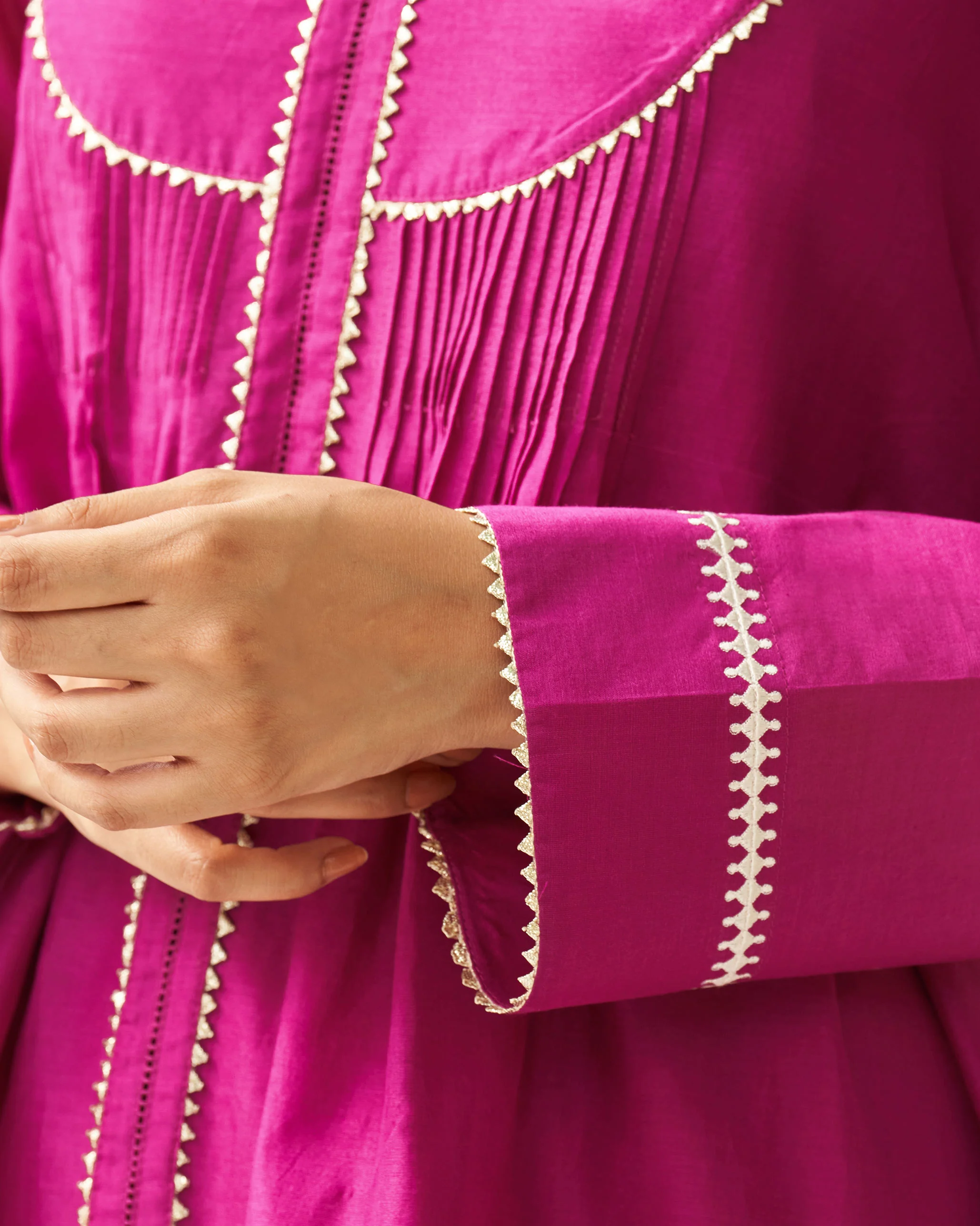 Ayat Kurta with Slip - Magenta - Image 3