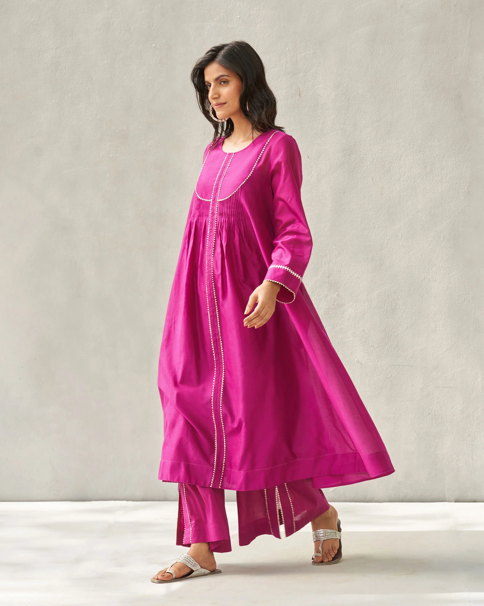Ayat Kurta with Slip - Magenta - Image 5