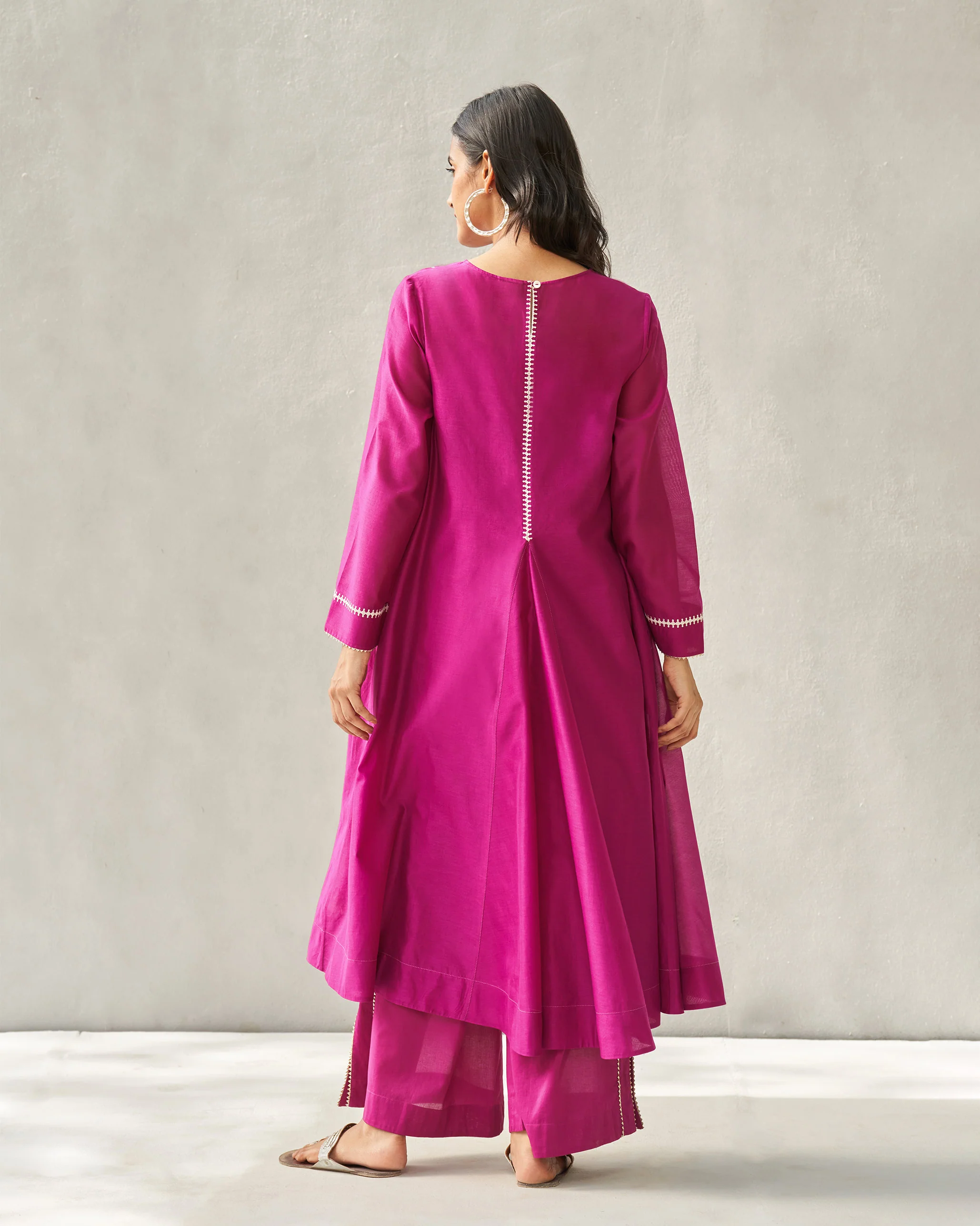 Ayat Kurta with Slip - Magenta - Image 6