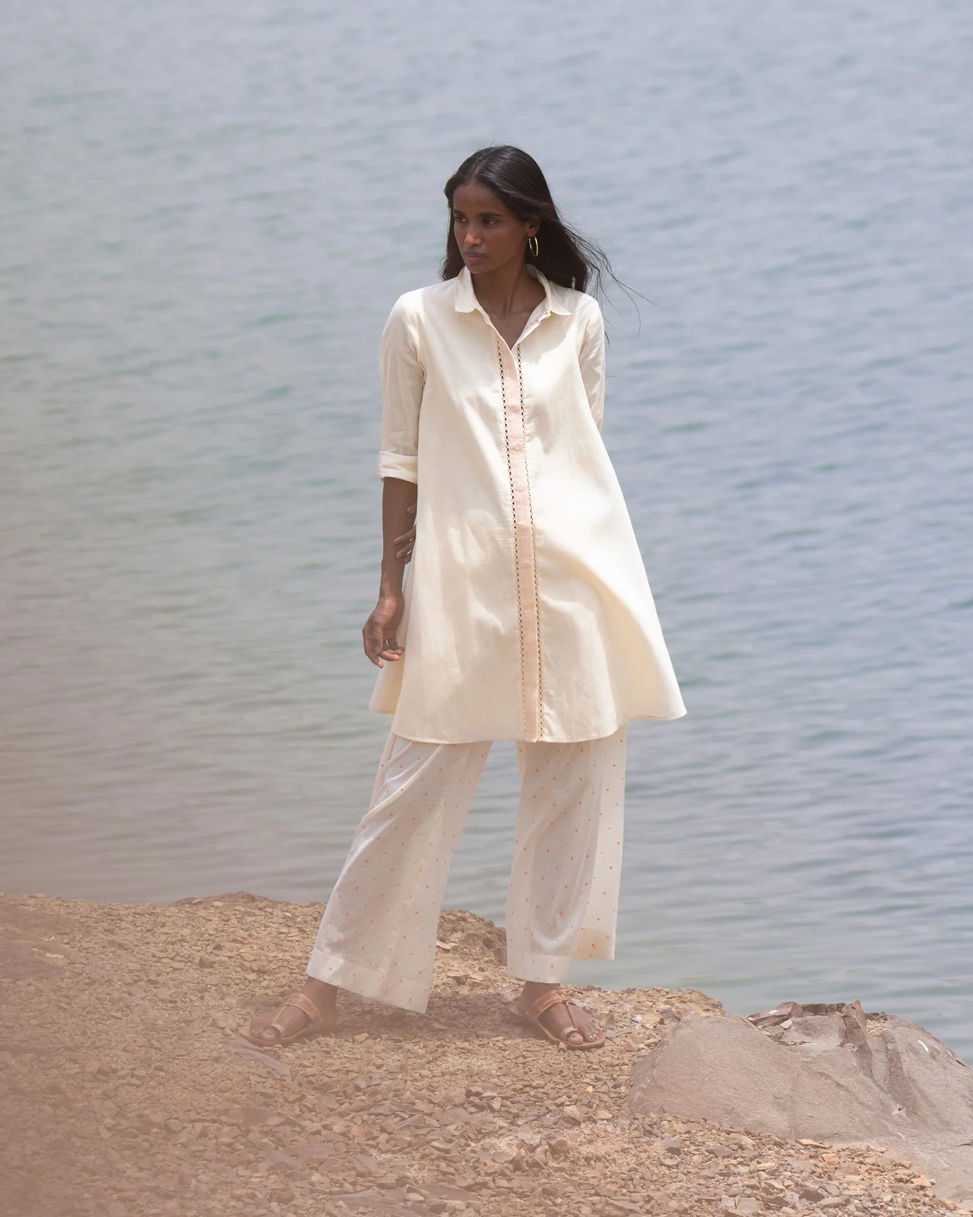 Back Flayer Top - Ivory - Image 3