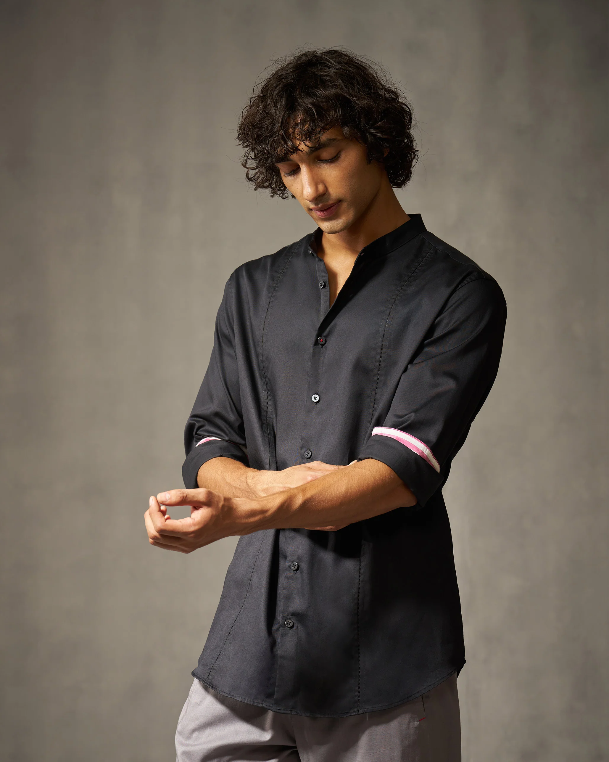 Back Yoke Shirt - Black - Image 3