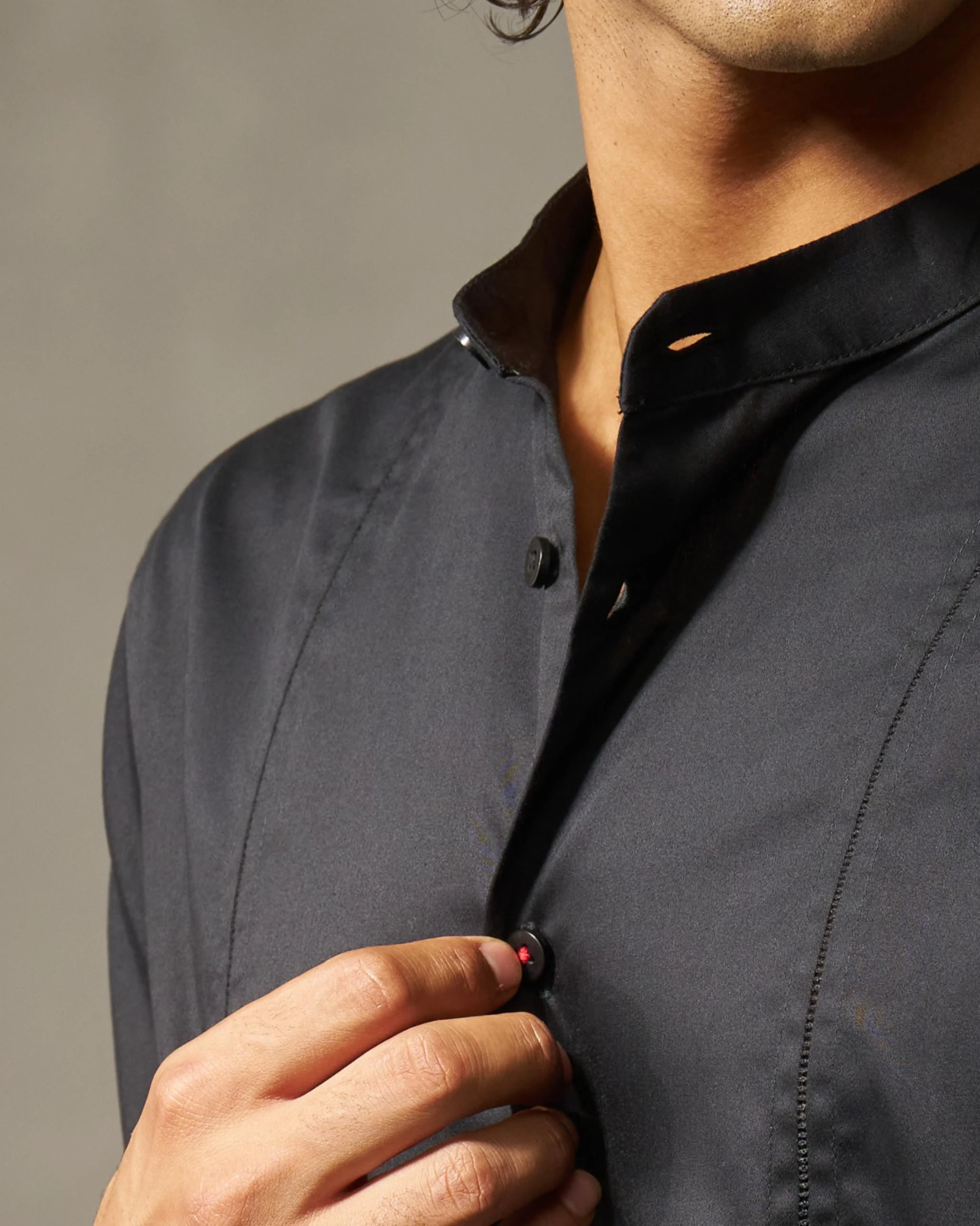 Back Yoke Shirt - Black - Image 4