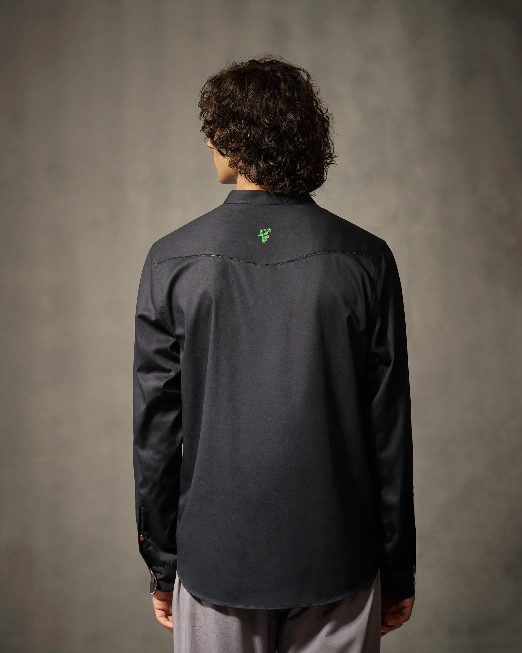 Back Yoke Shirt - Black - Image 5