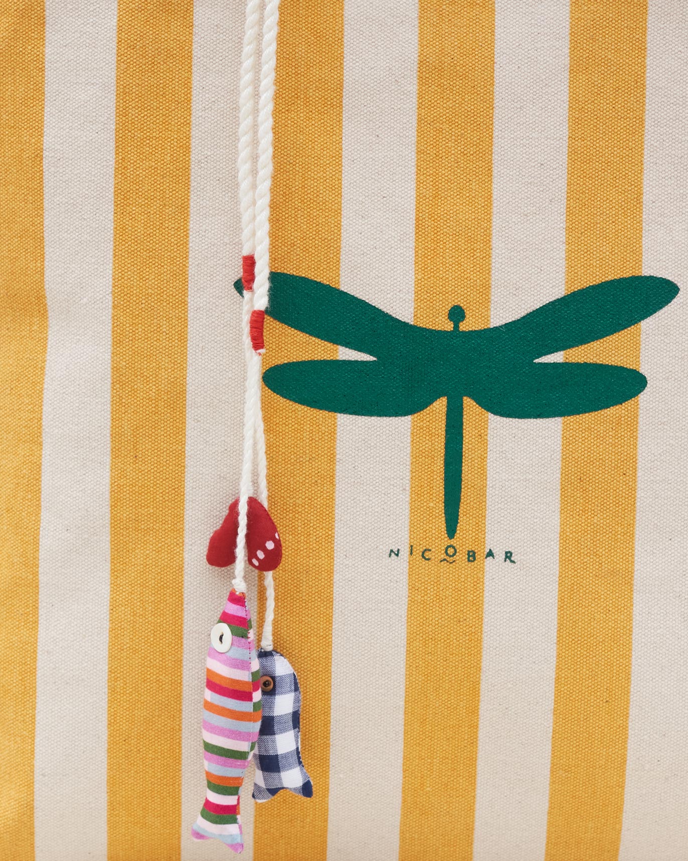 Bagan Stripe Tote - Ochre & Ivory - Image 3