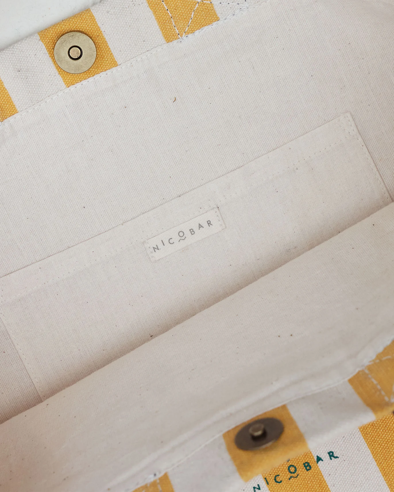 Bagan Stripe Tote - Ochre & Ivory - Image 4
