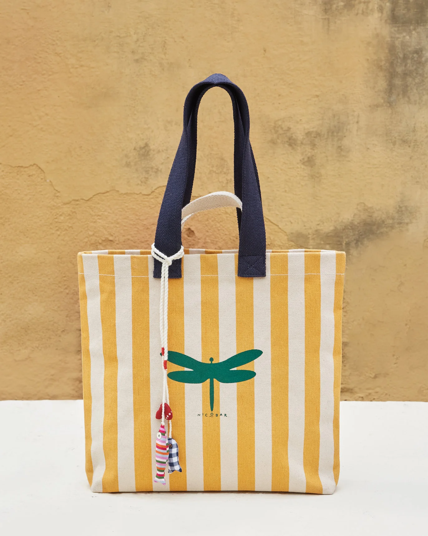 Bagan Stripe Tote - Ochre & Ivory - Image 5