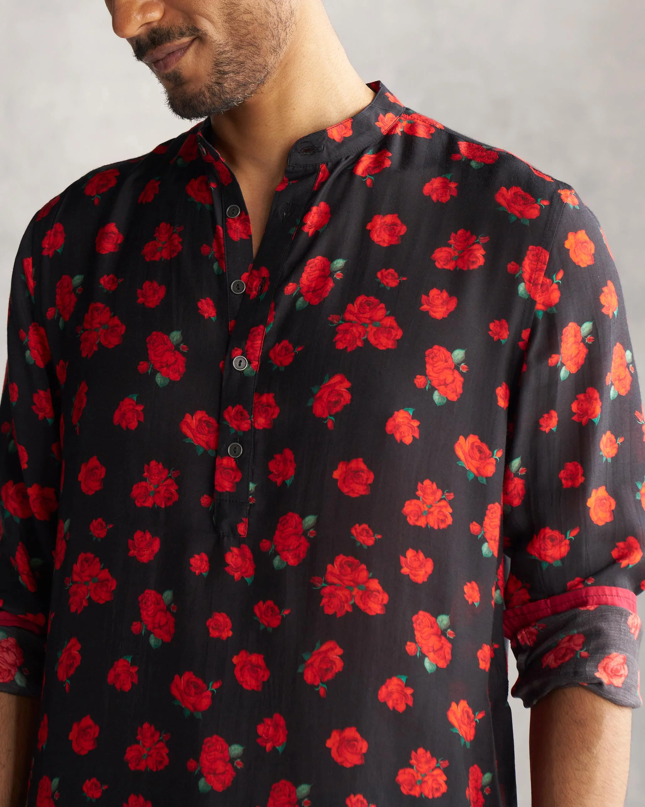 Bageecha Kurta - Black - Image 2
