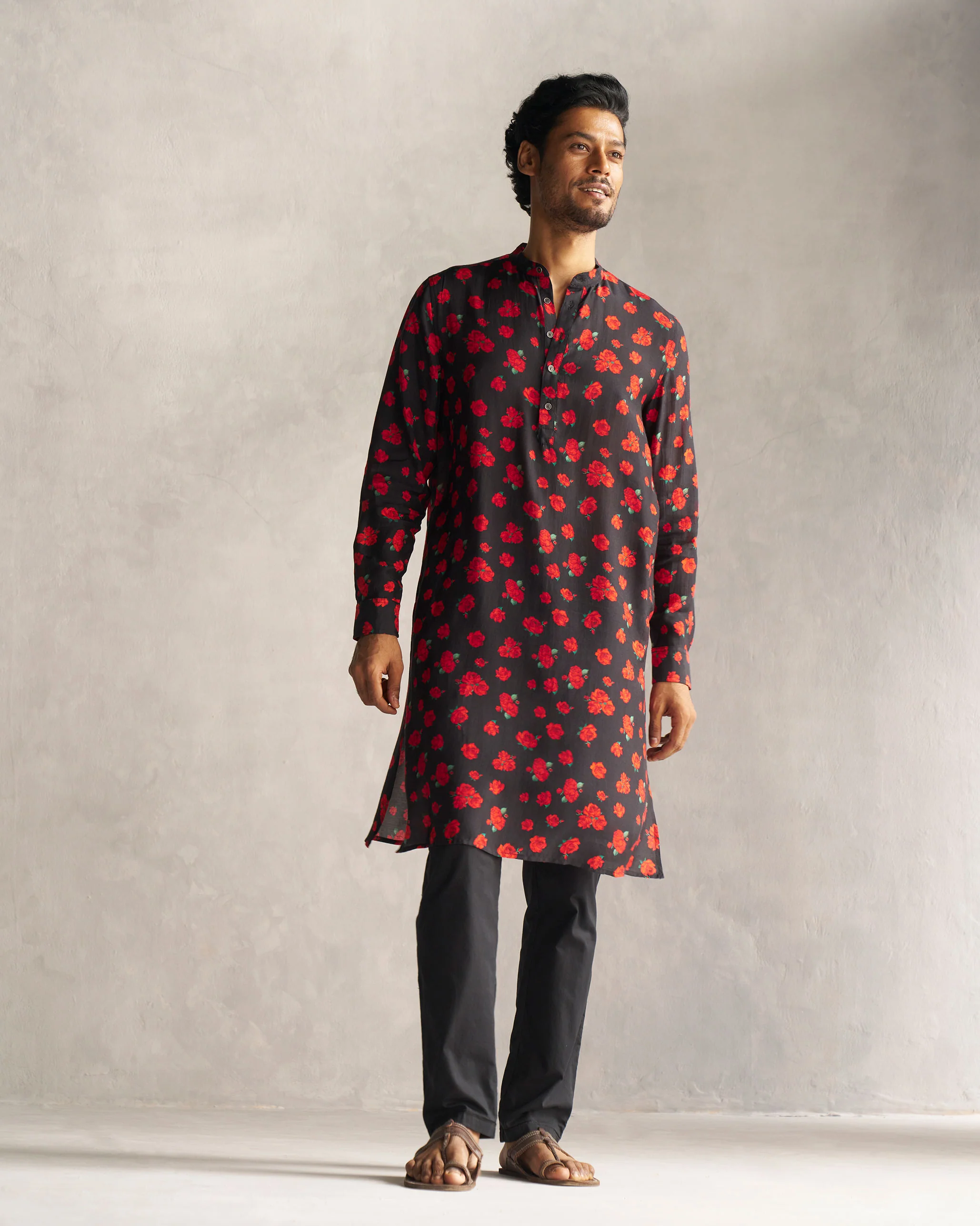 Bageecha Kurta - Black - Image 5