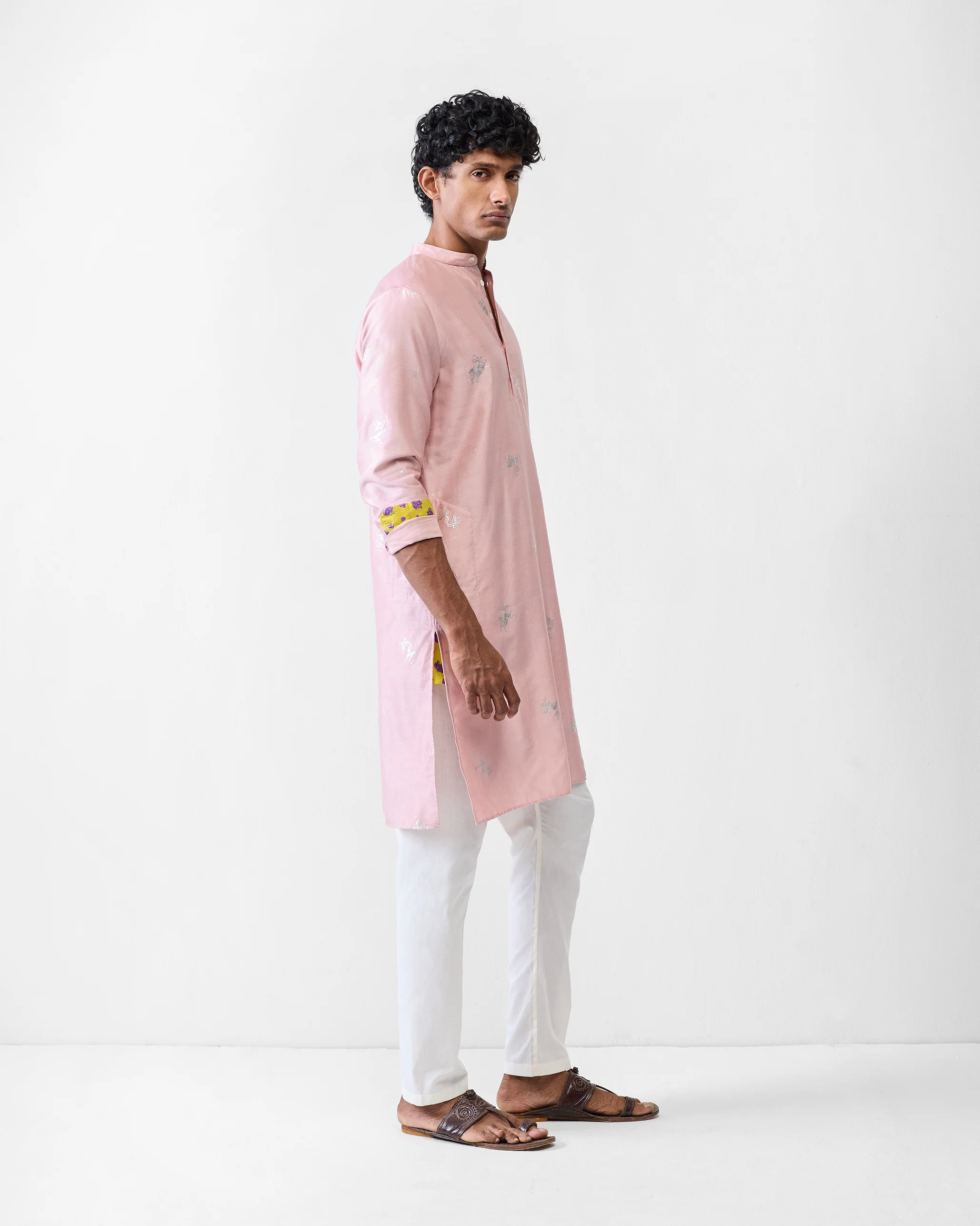 Bageecha Kurta - Pink Printed - Image 4