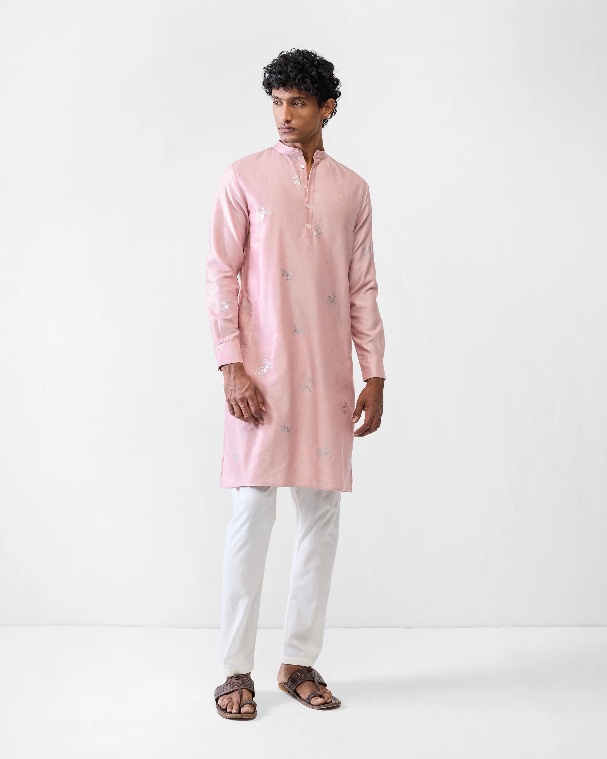 Bageecha Kurta - Pink Printed - Image 6