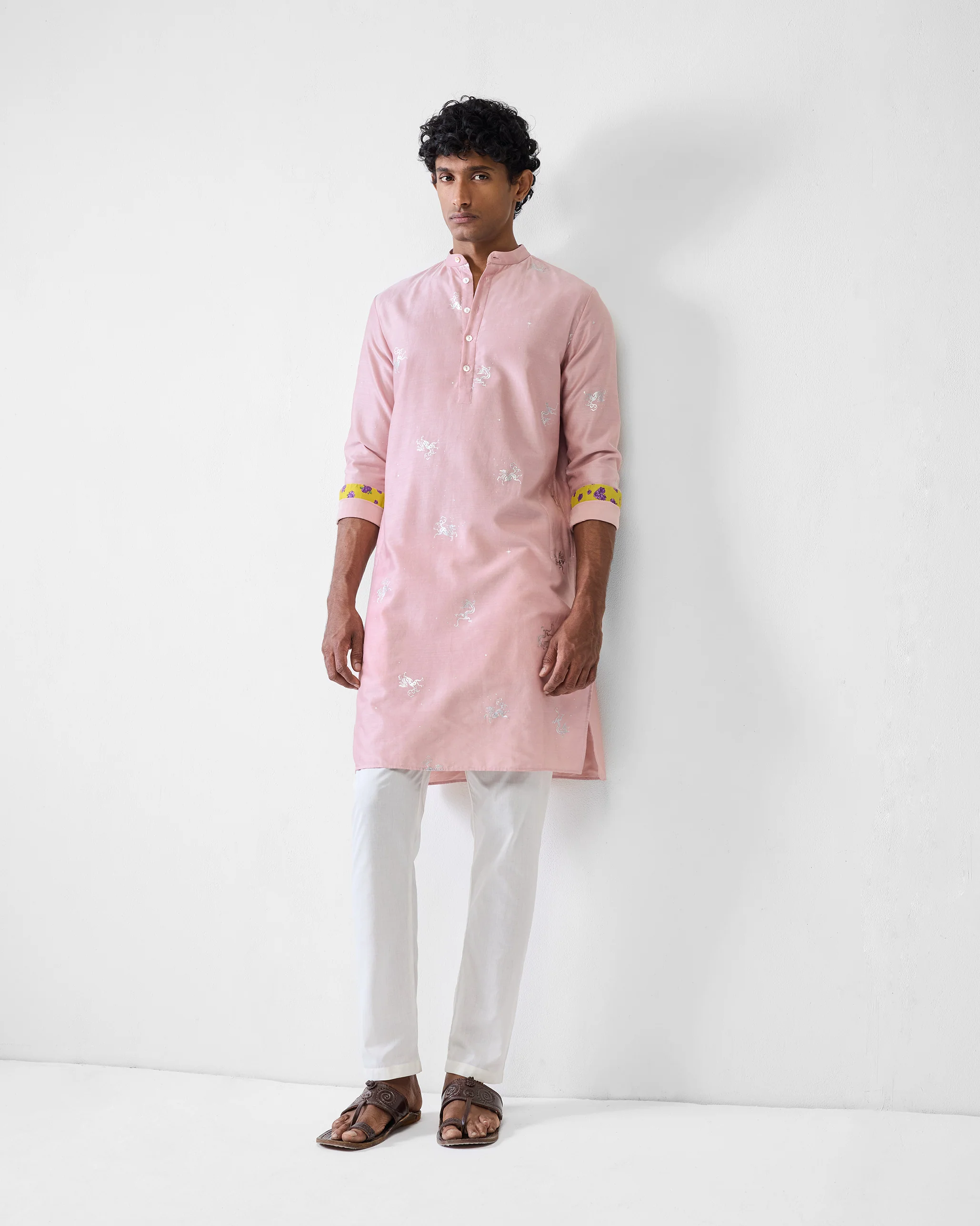 Bageecha Kurta - Pink Printed - Image 8