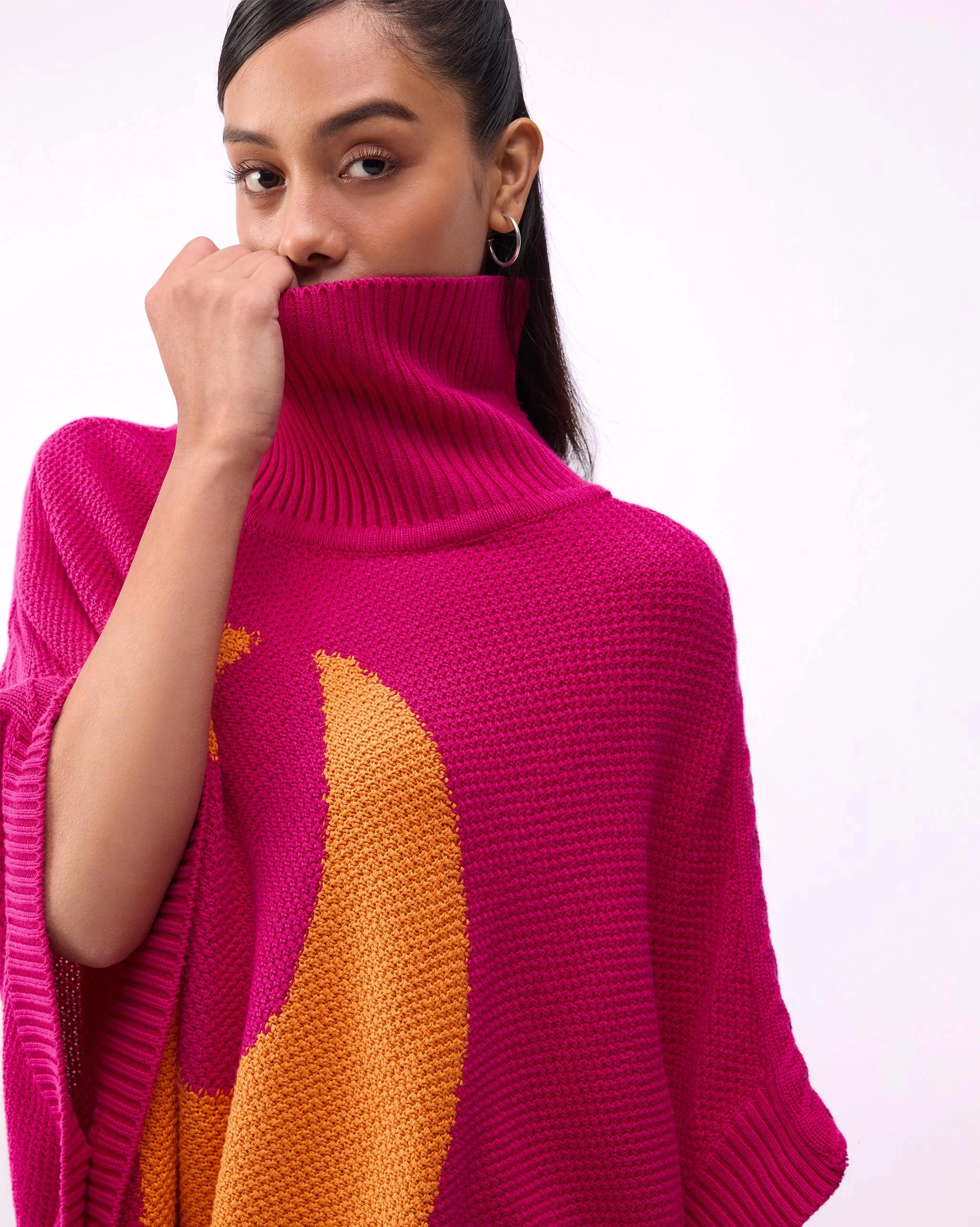 Baggy Sweater - Fuchsia - Image 2