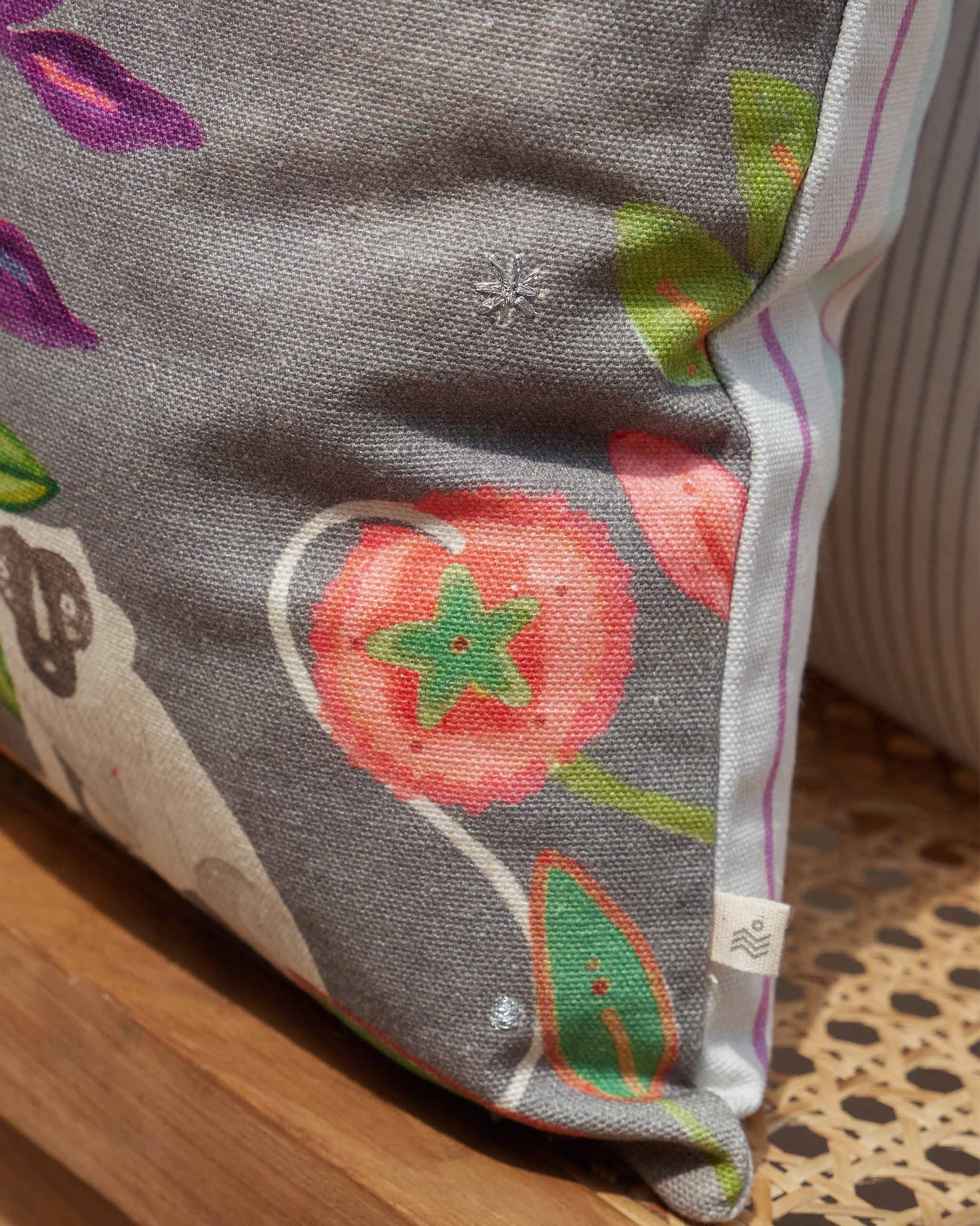 Bahari Cushion Cover - Charcoal - Image 2