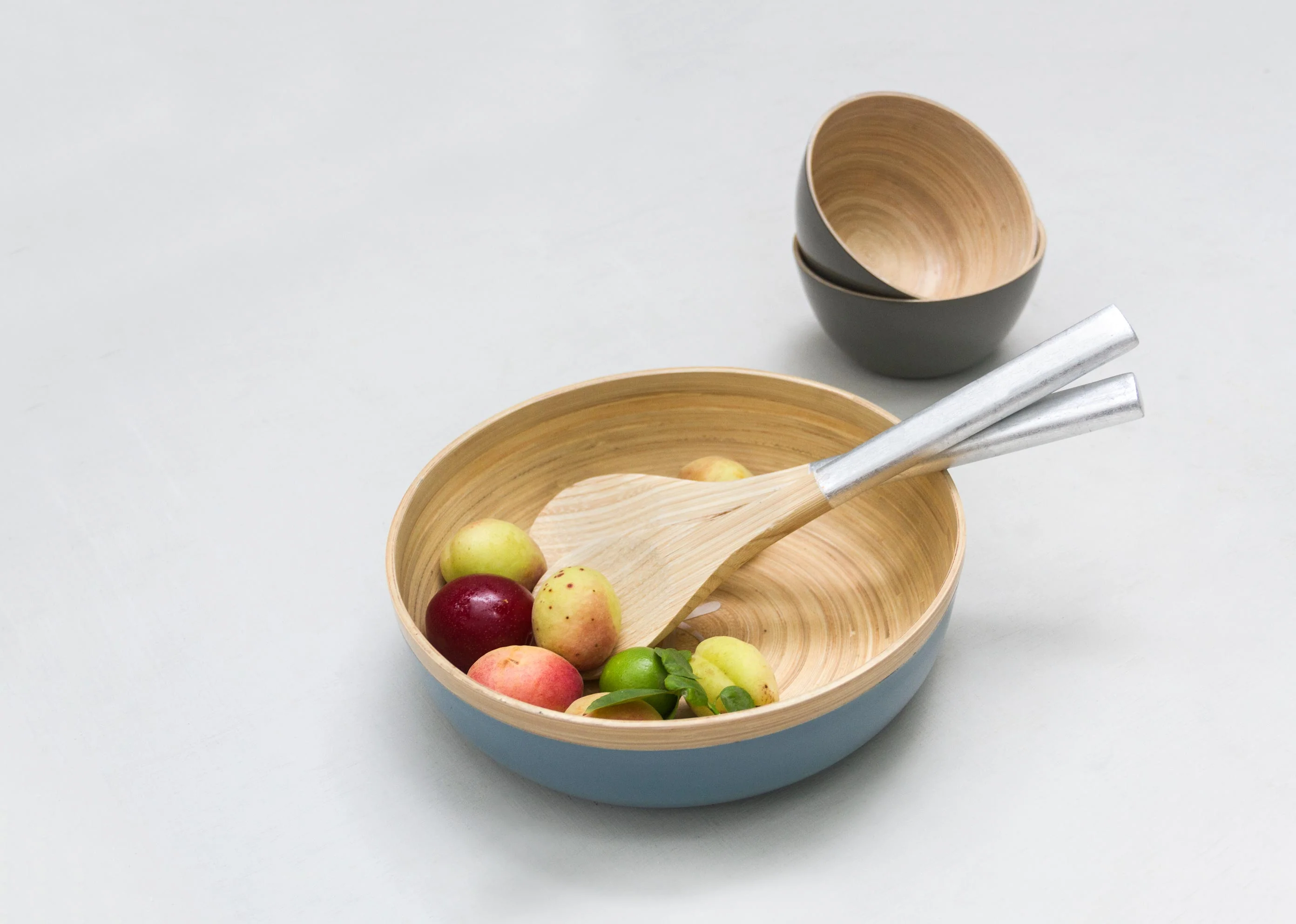 Bamboo Spoons (Set of 2) - Silver - Image 3