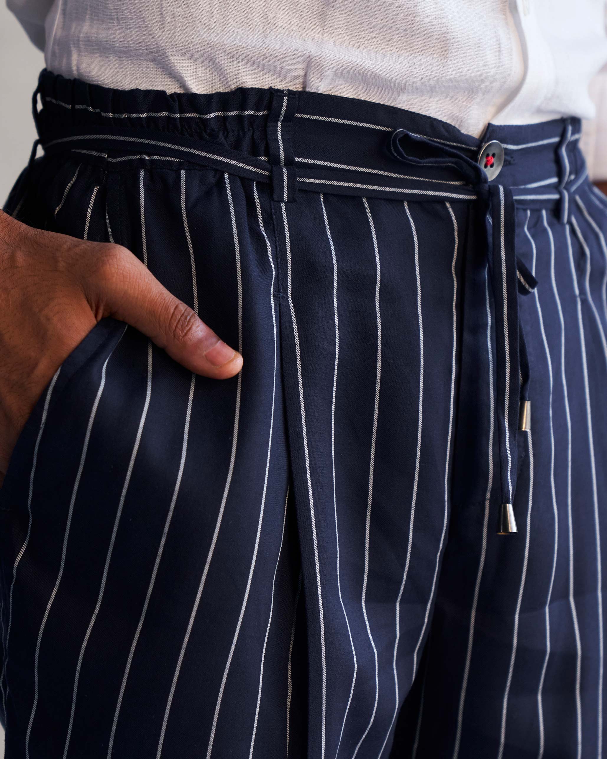 Banjara Trousers - Navy & Grey - Image 2
