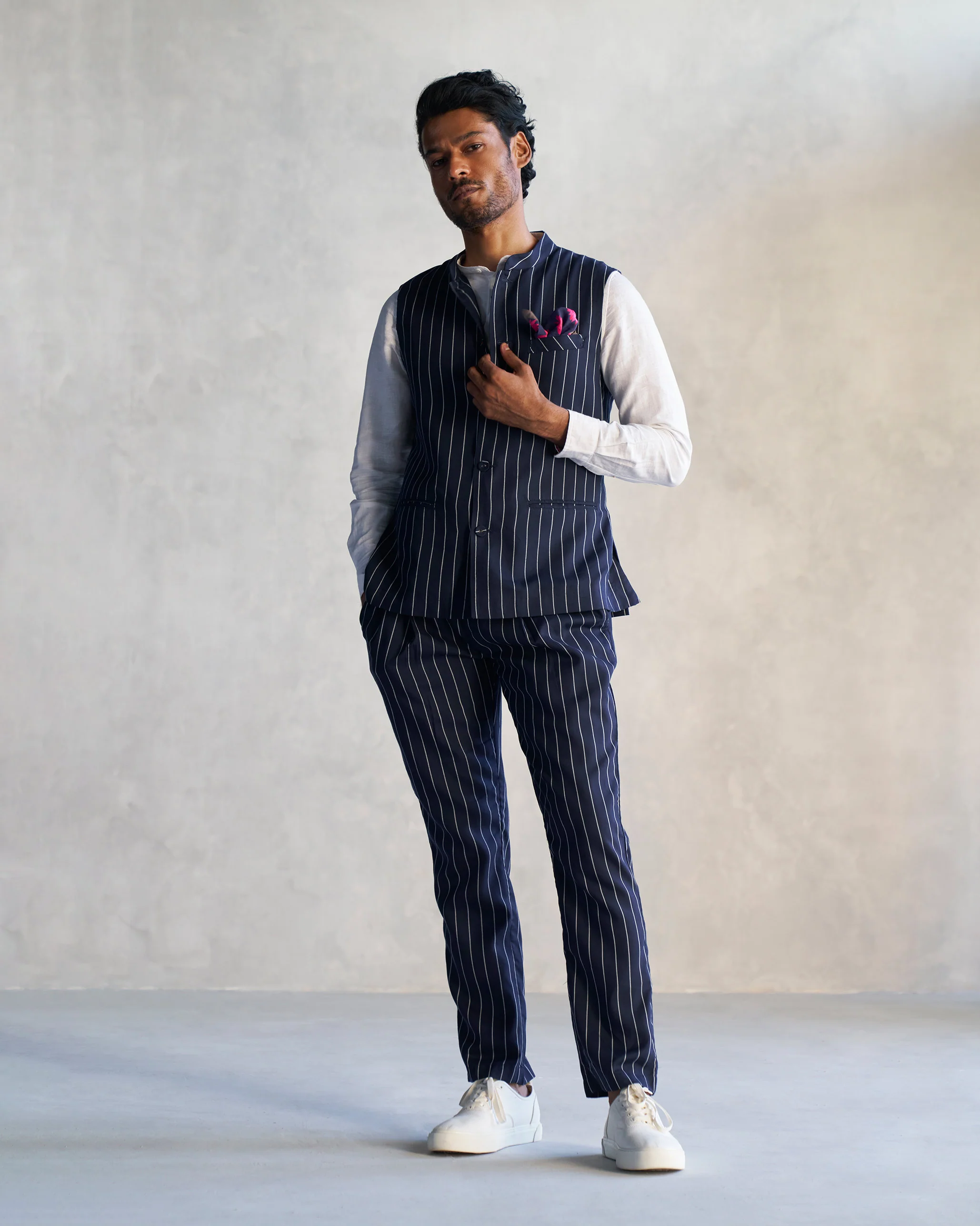 Banjara Trousers - Navy & Grey - Image 4