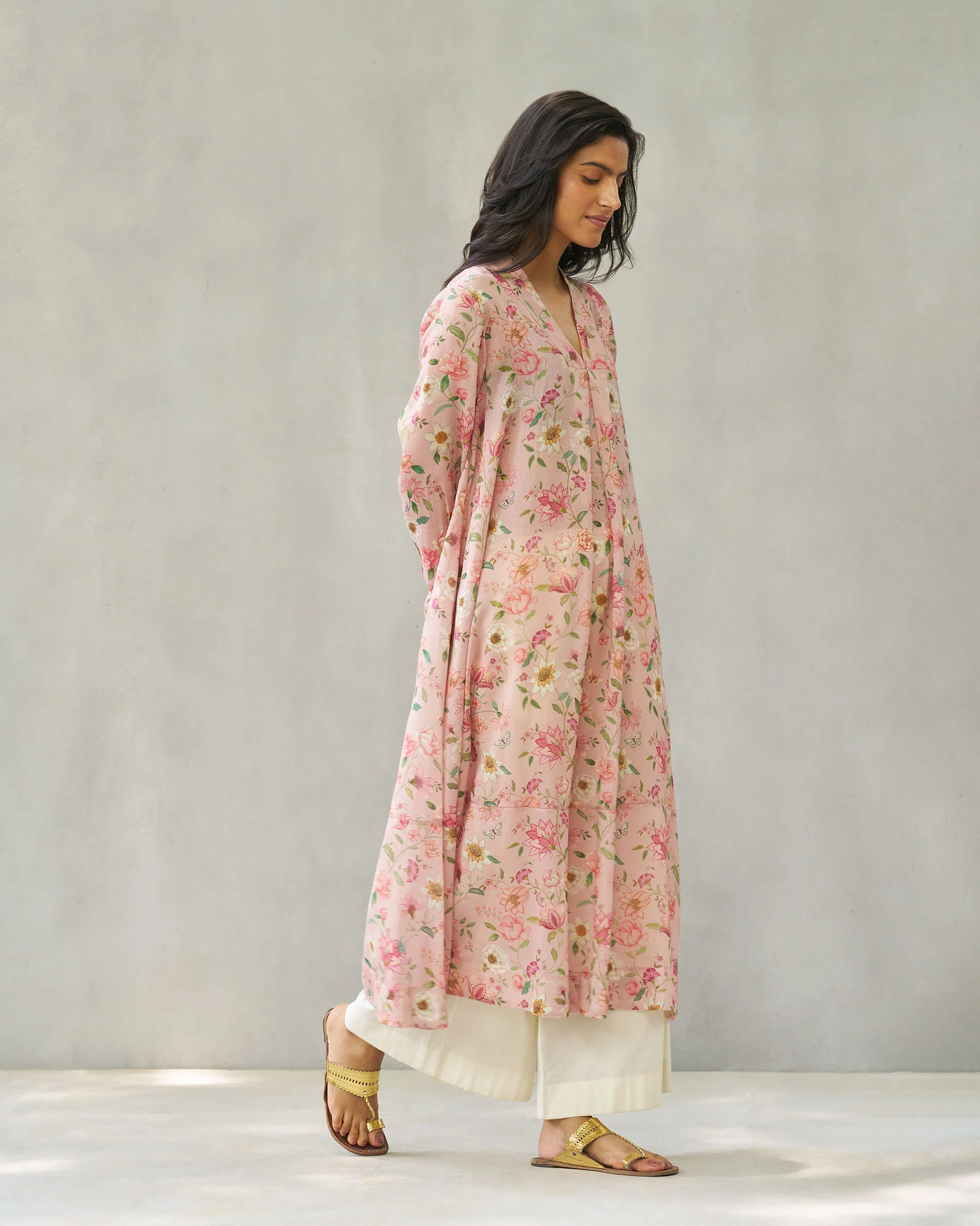 Banko V-neck Kurta - Pink - Image 2