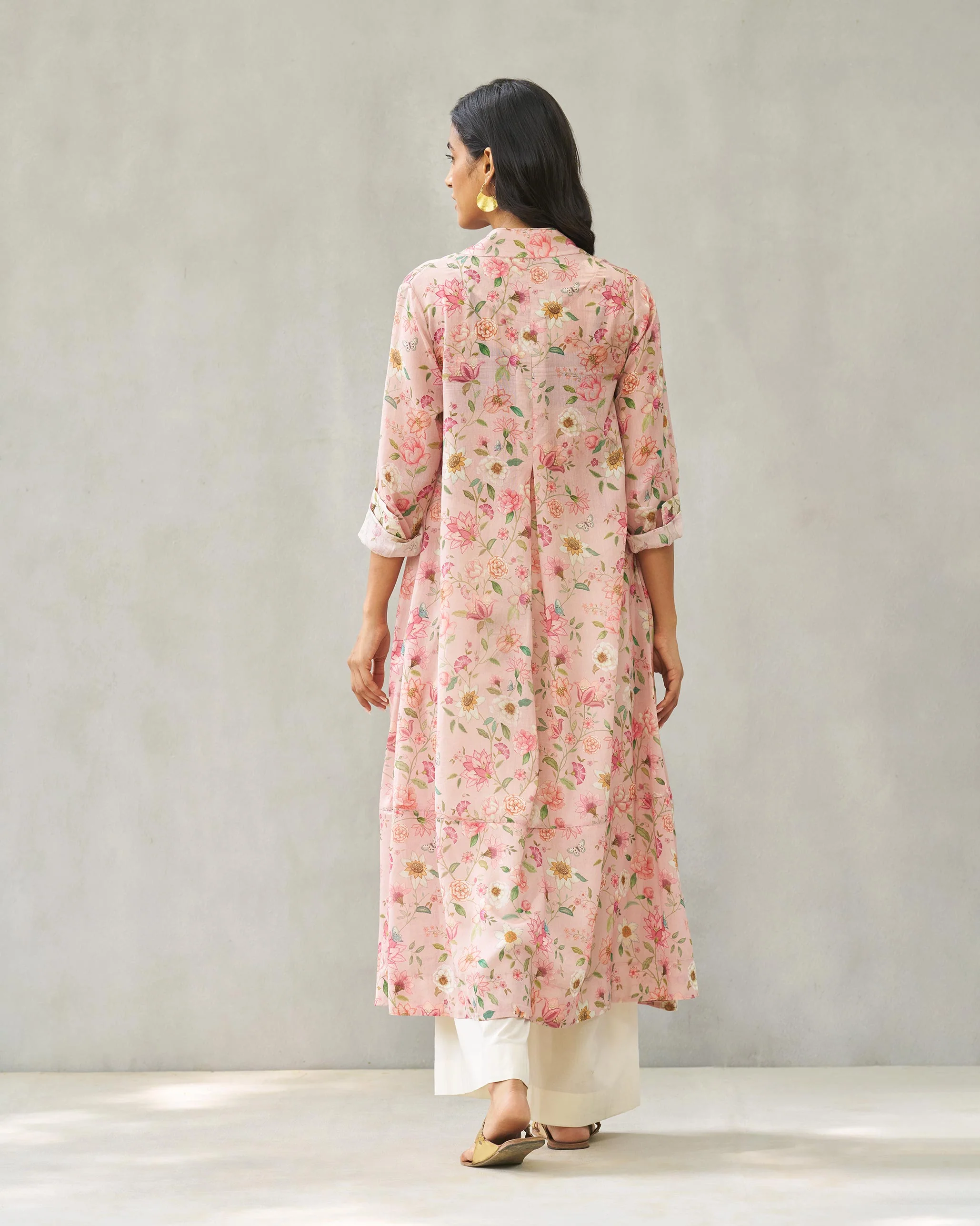 Banko V-neck Kurta - Pink - Image 3