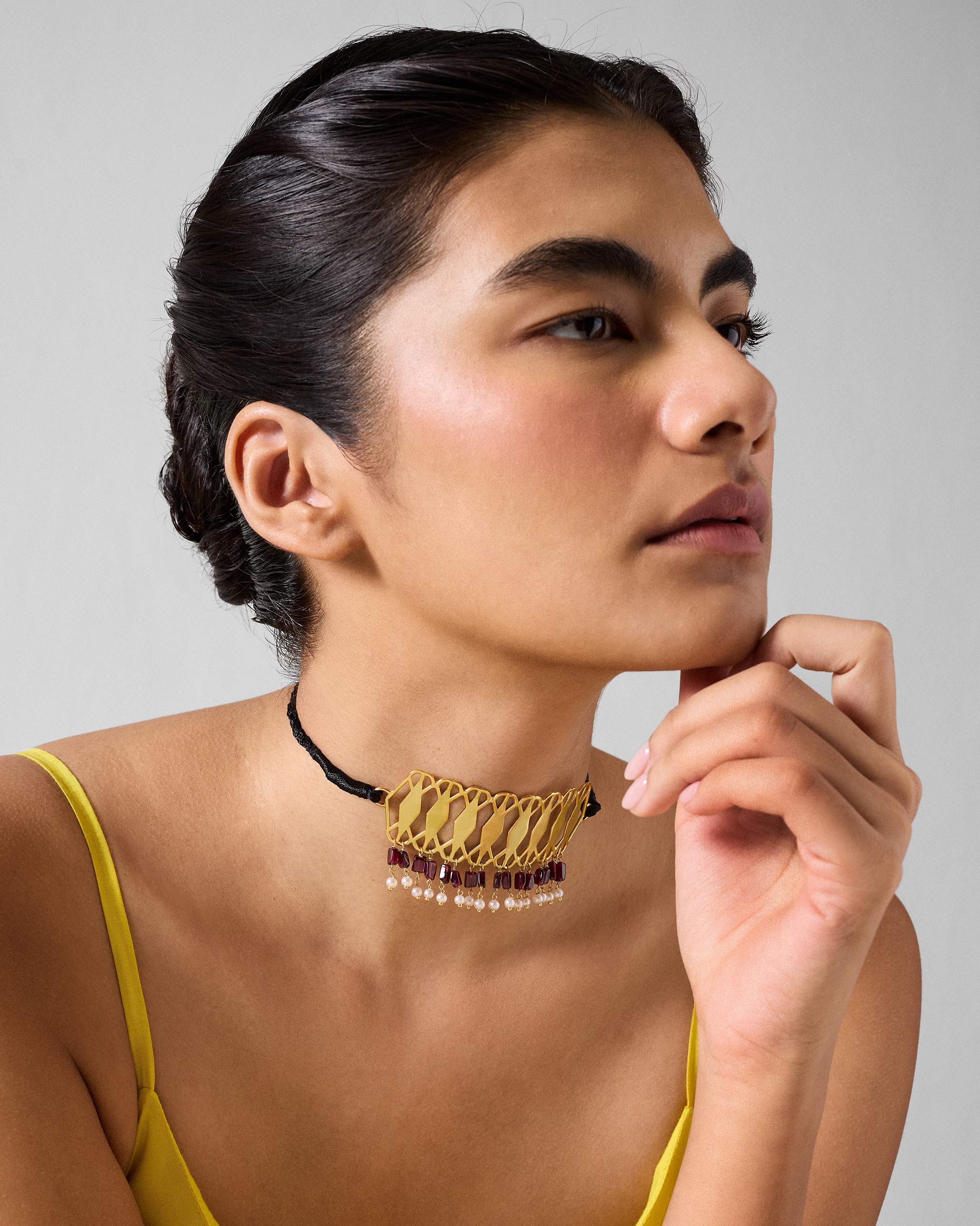 Barfi Choker - Gold - Image 8
