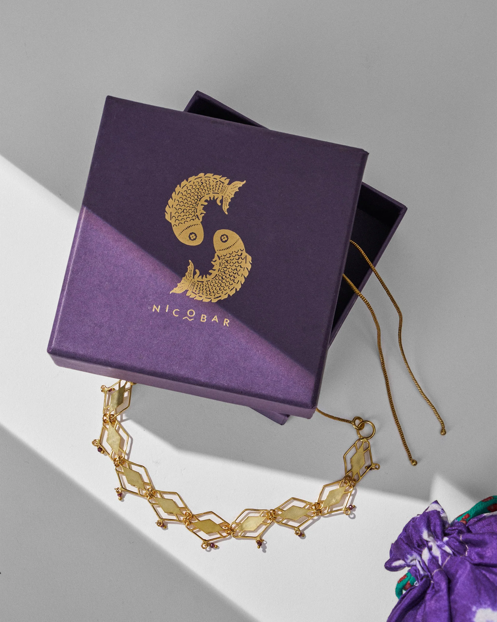 Barfi Necklace - Gold - Image 5