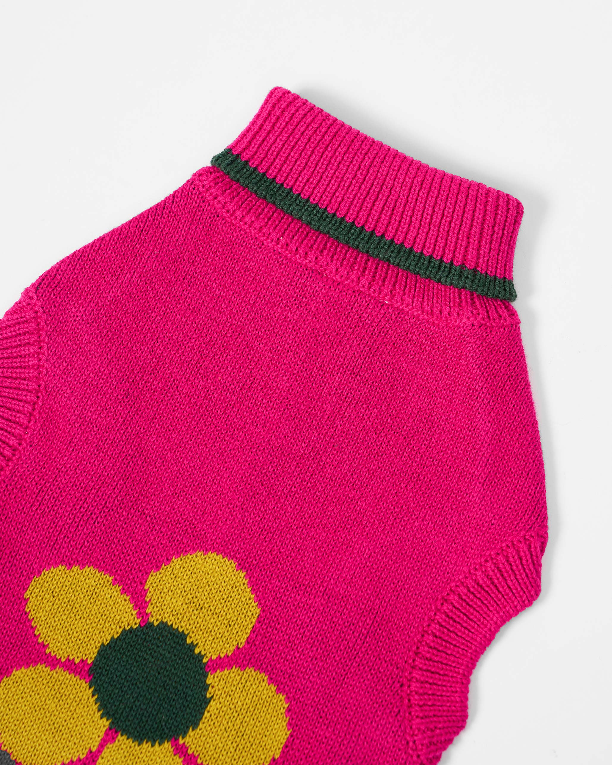 Bark Bloom Dog Sweater - Fuchsia - Image 3