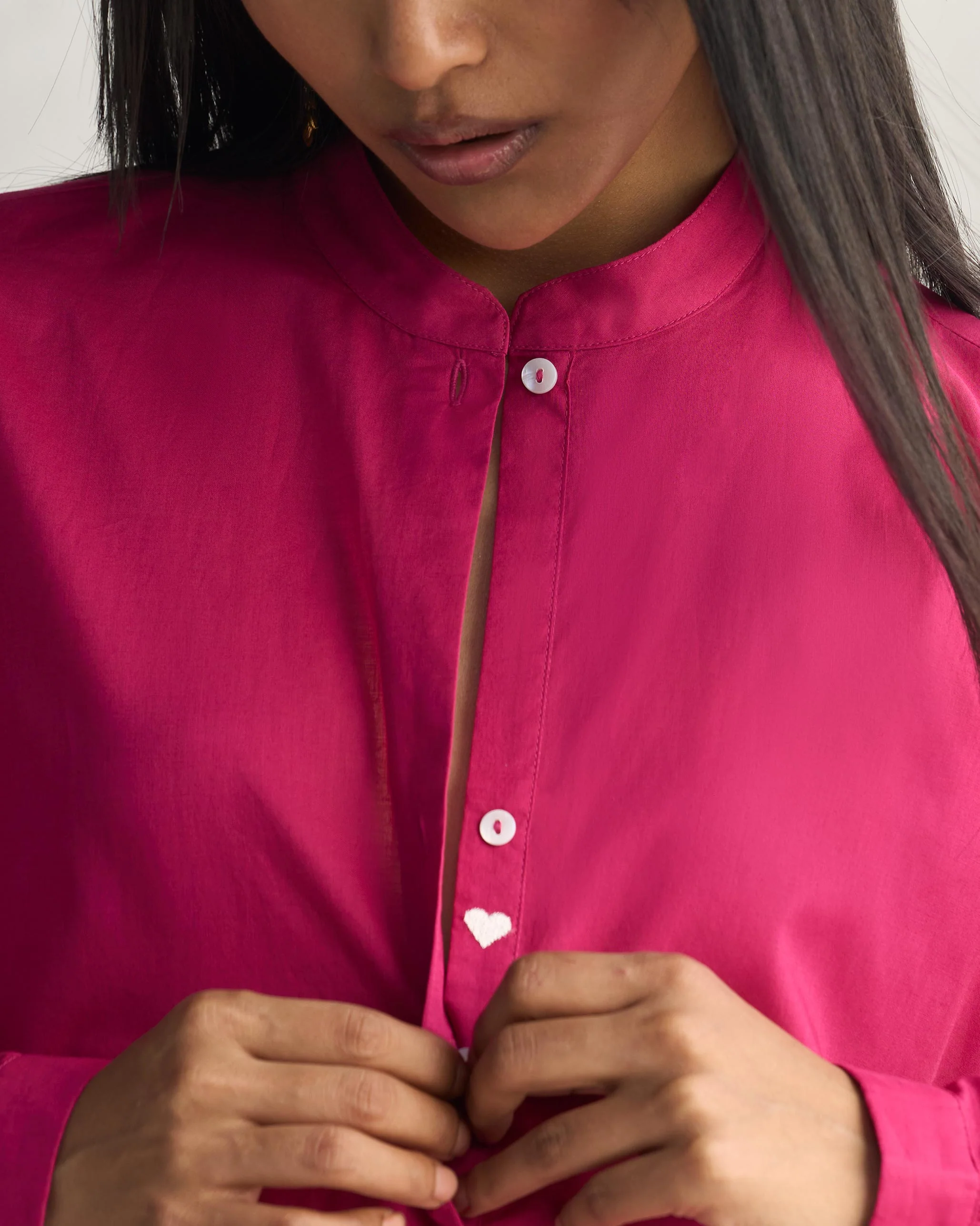 Basic Long Length Kurta - Berry - Image 2