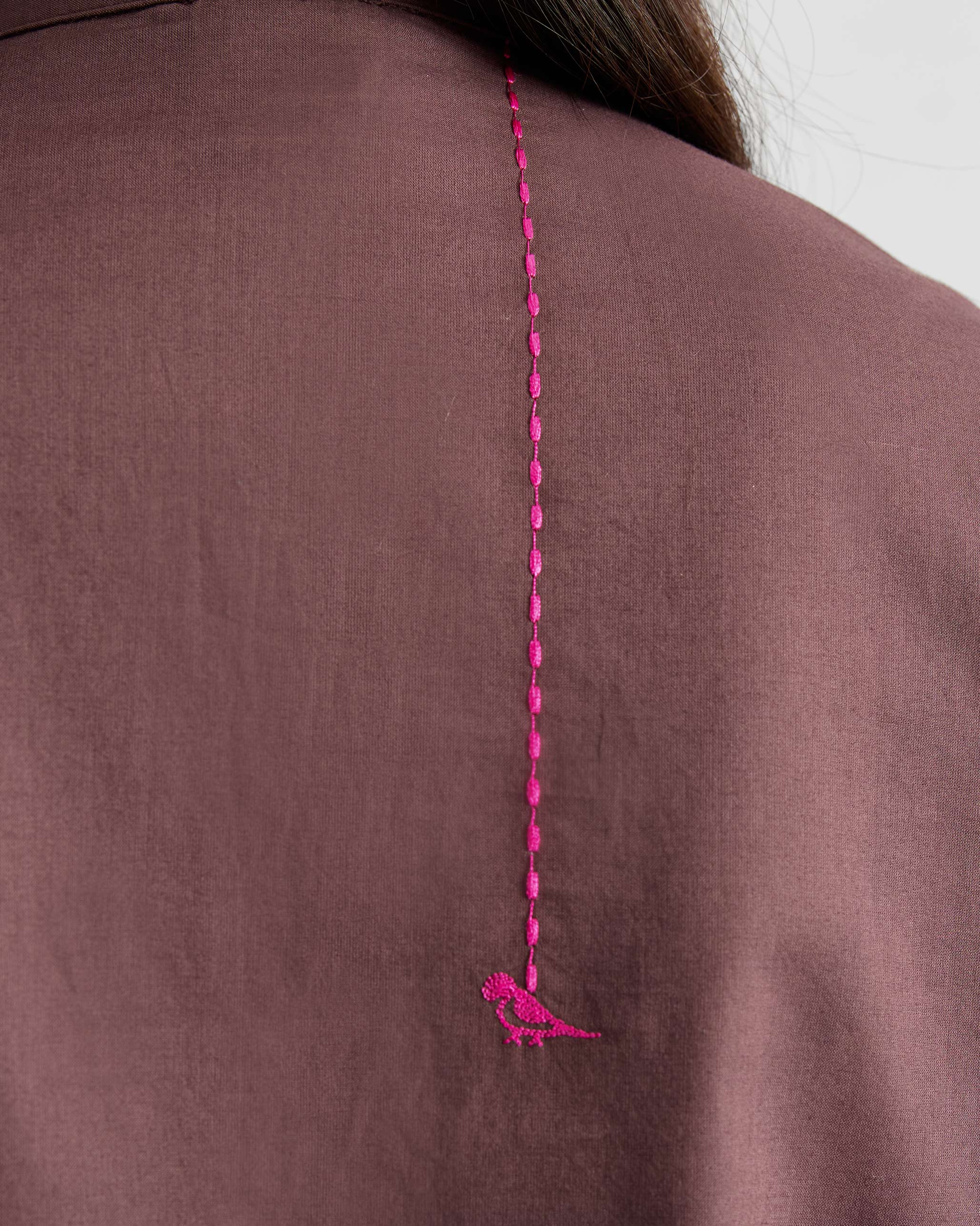 Basic Long Kurta - Chocolate Plum - Image 4