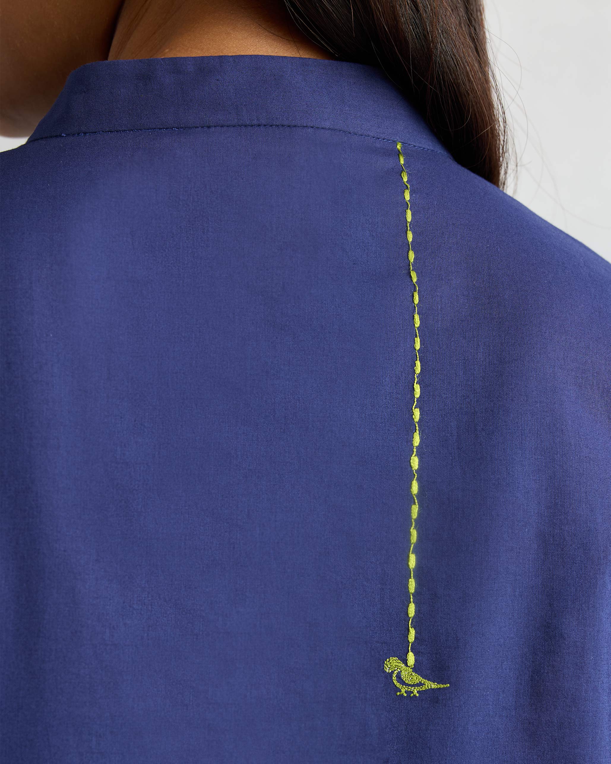 Basic Long Kurta - Ink Blue - Image 4