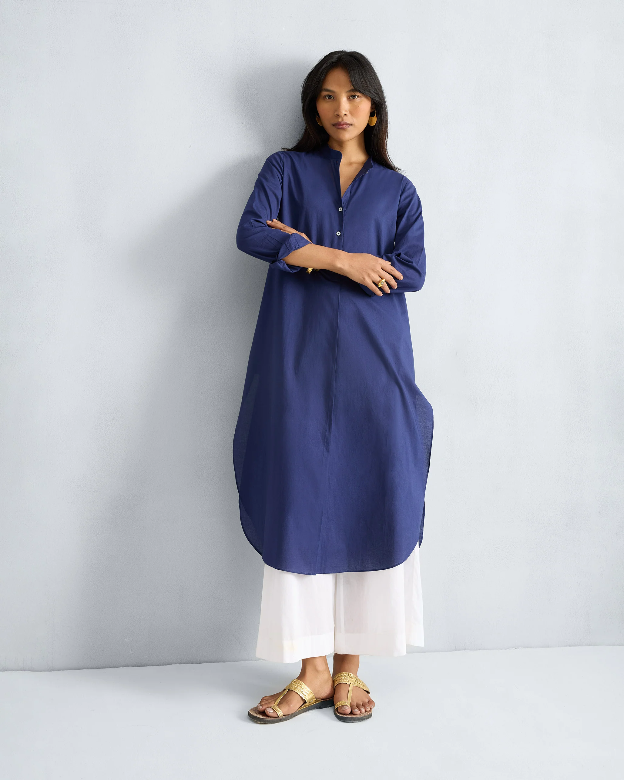 Basic Long Kurta - Ink Blue - Image 6