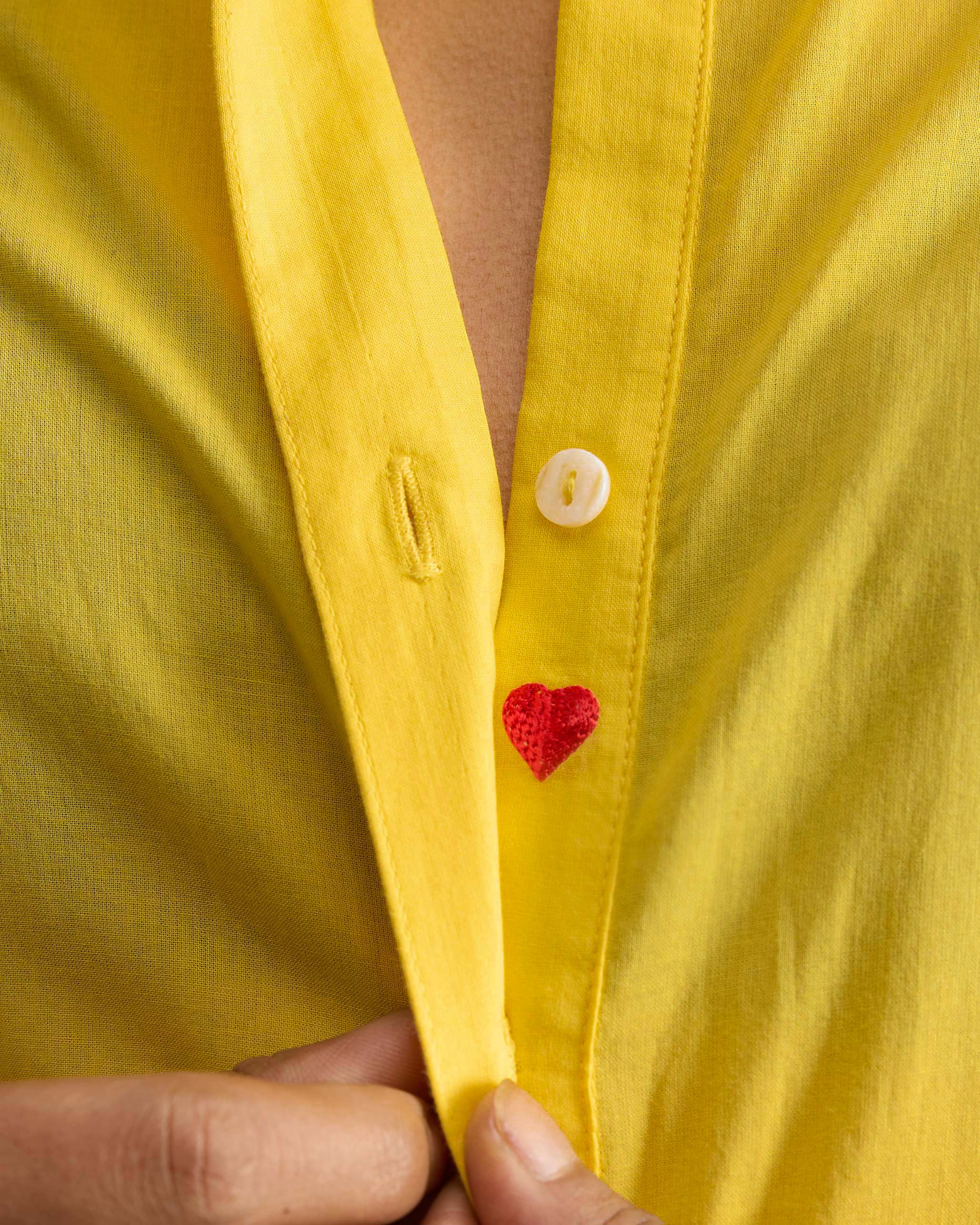 Basic Long Kurta - Yellow - Image 4