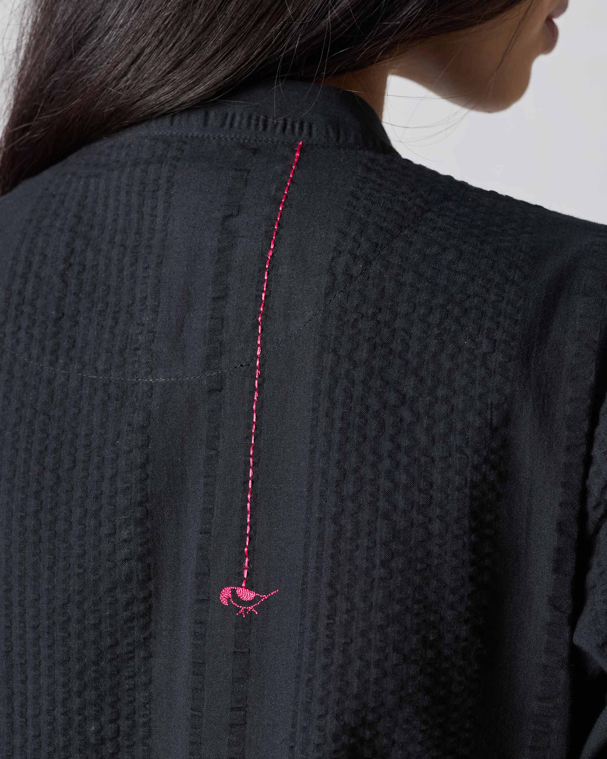 Basic Long Length - Black Seersucker - Image 3