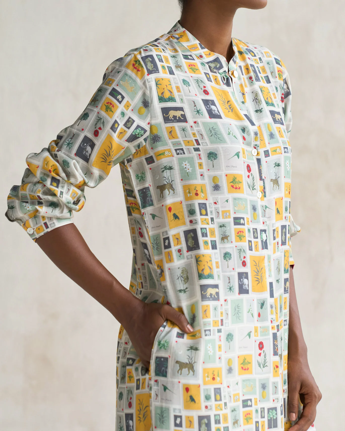 Basic Long Length Kurta - Multi - Image 2