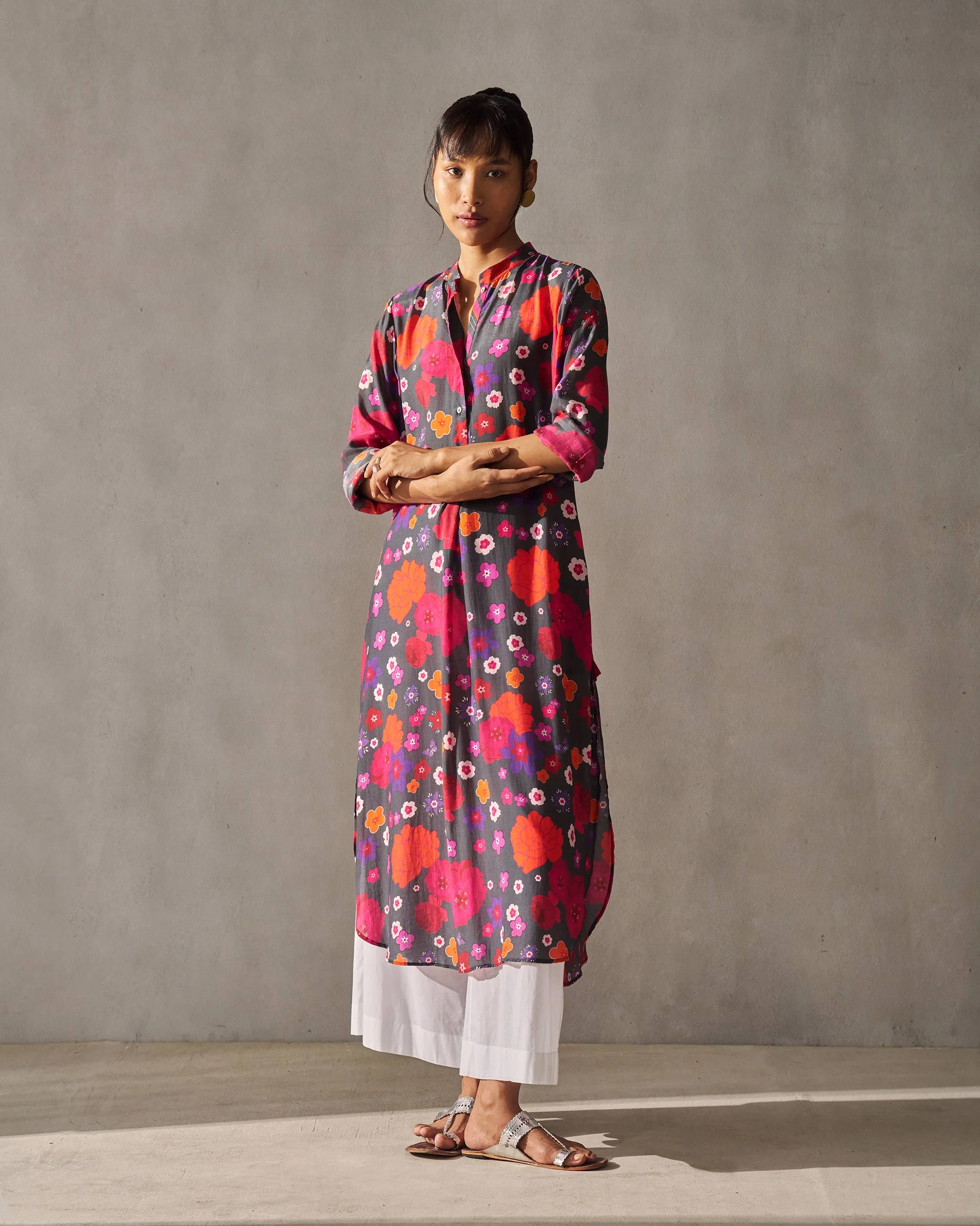 Basic Long Length Kurta - Multi Color - Image 5
