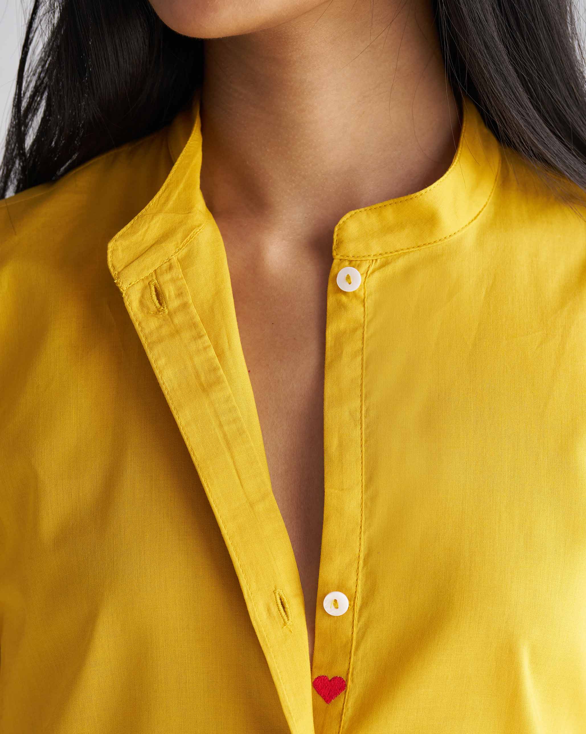 Basic Long Length Kurta - Ochre - Image 3