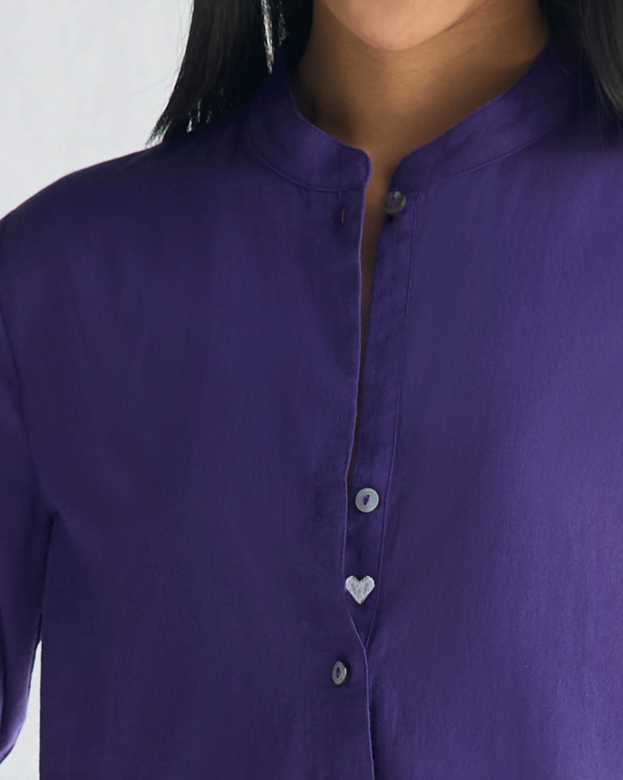 Basic Long Length Kurta - Purple - Image 3