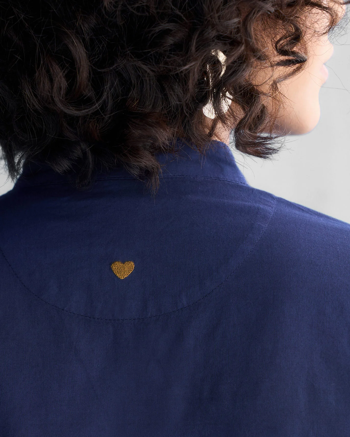 Basic Mid Length Kurta - Blue - Image 3