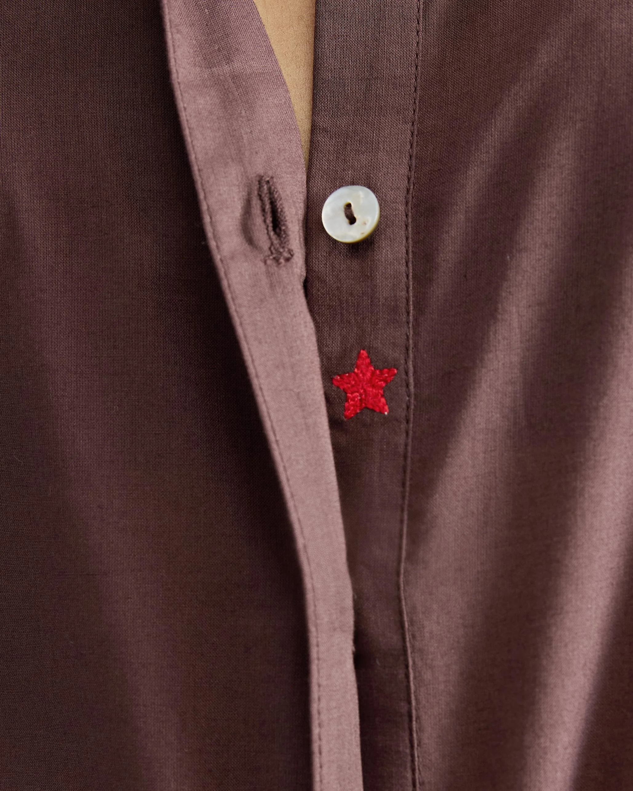 Basic Mid Length Kurta - Chocolate Plum - Image 7