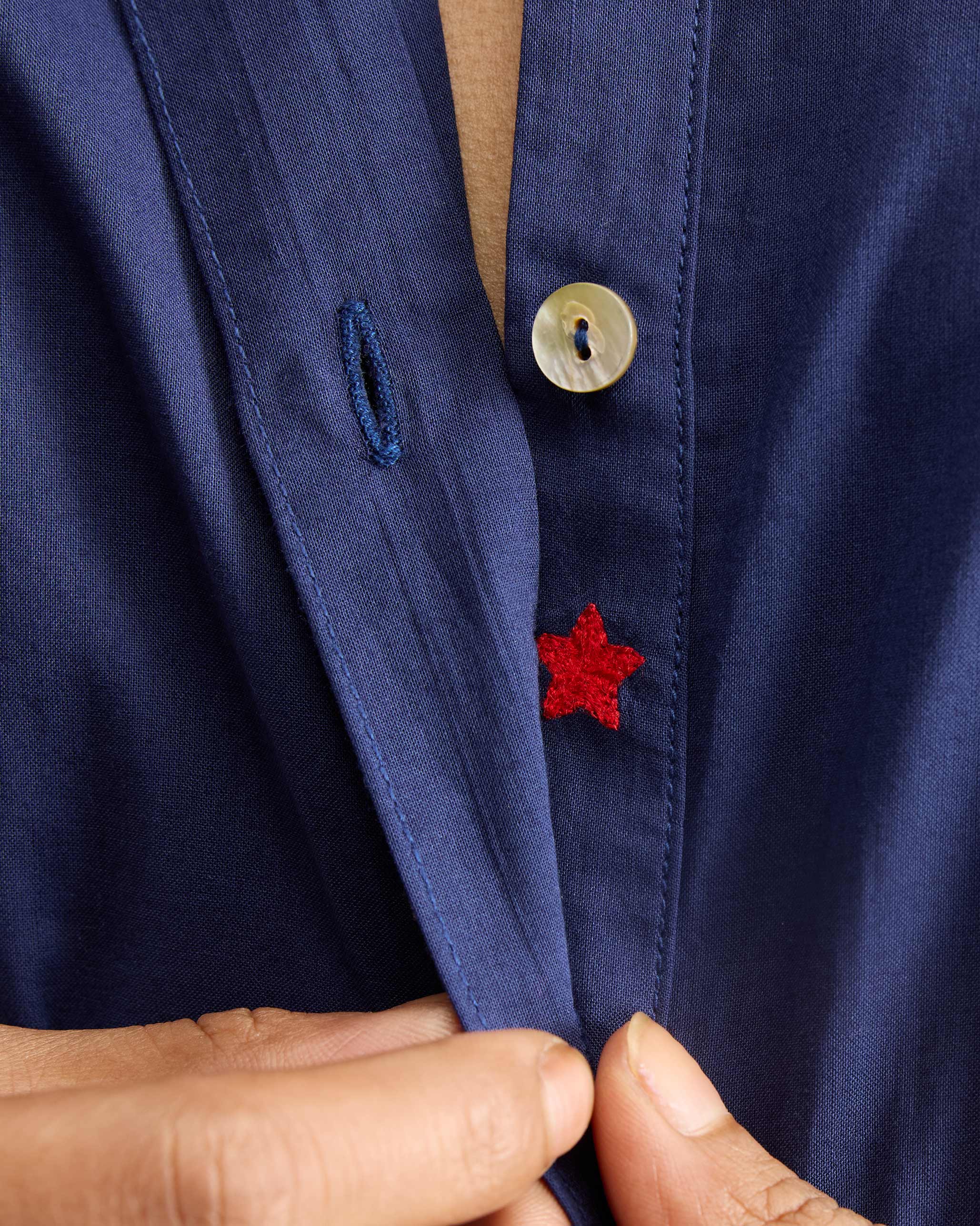 Basic Mid Length Kurta - Ink Blue - Image 5