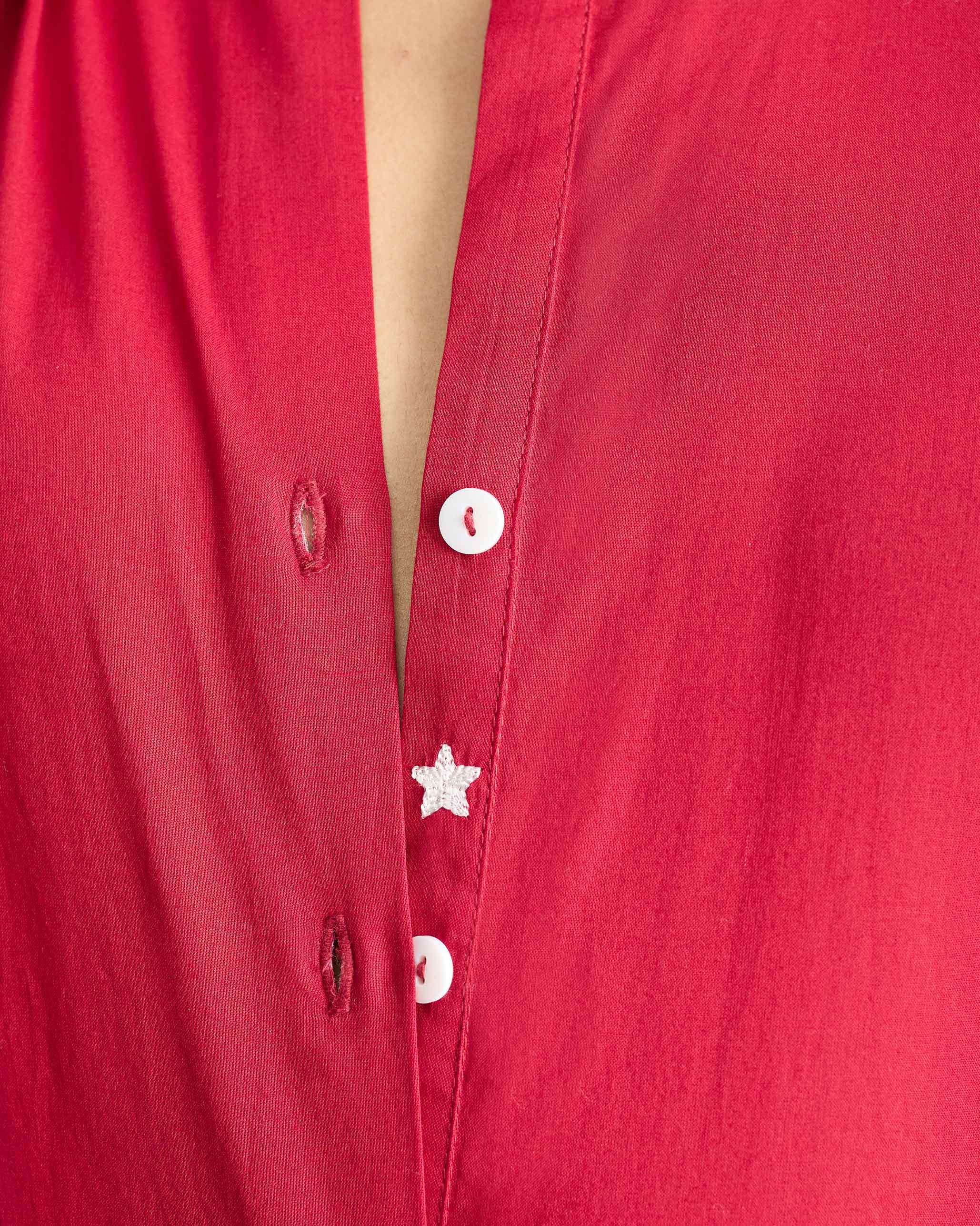 Basic Mid Length Kurta - Red - Image 6