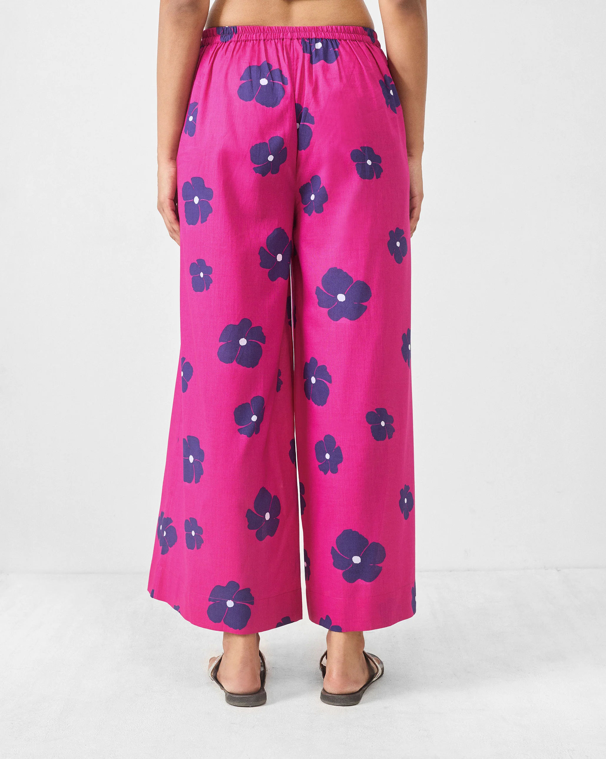Basic Pyjama - Fuchsia & Purple Printed - Image 2