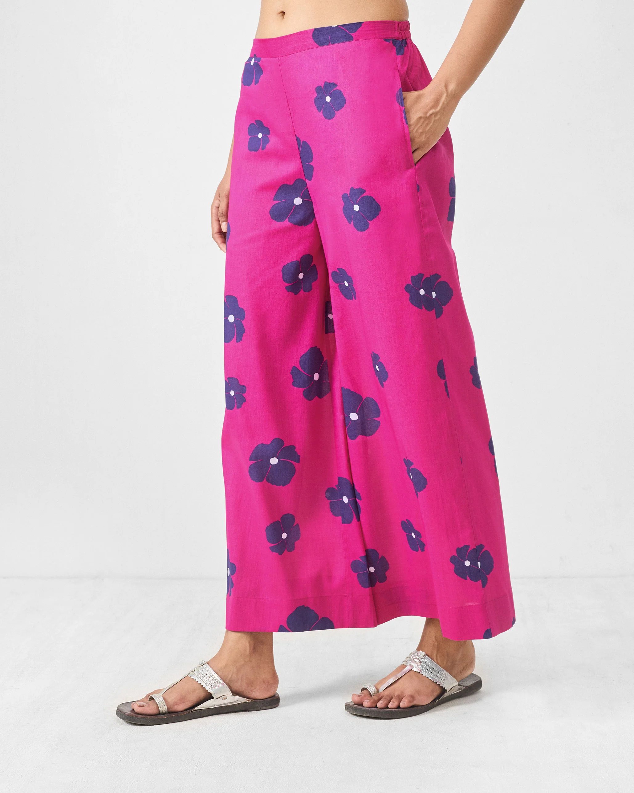 Basic Pyjama - Fuchsia & Purple Printed - Image 3