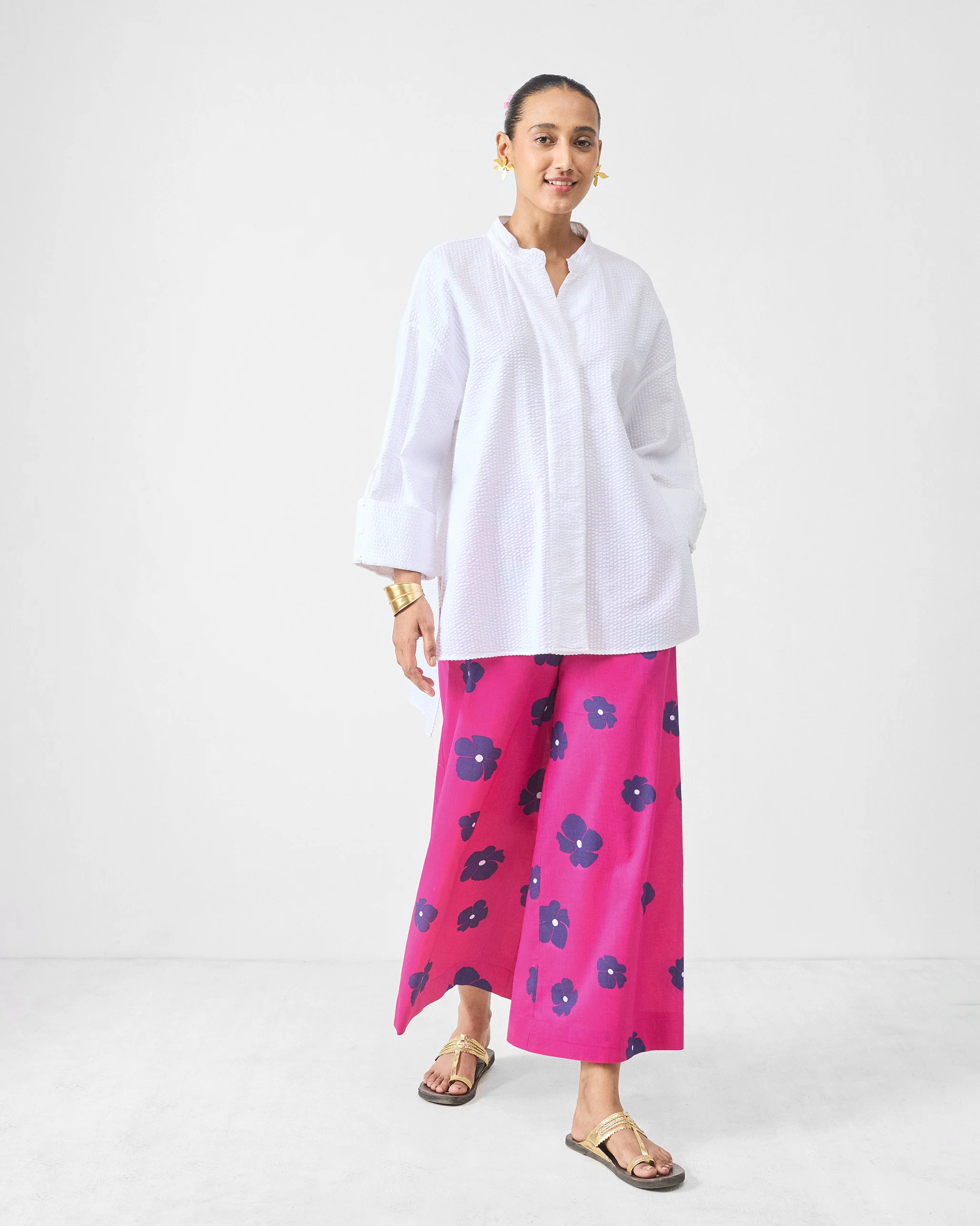 Basic Pyjama - Fuchsia & Purple Printed - Image 5