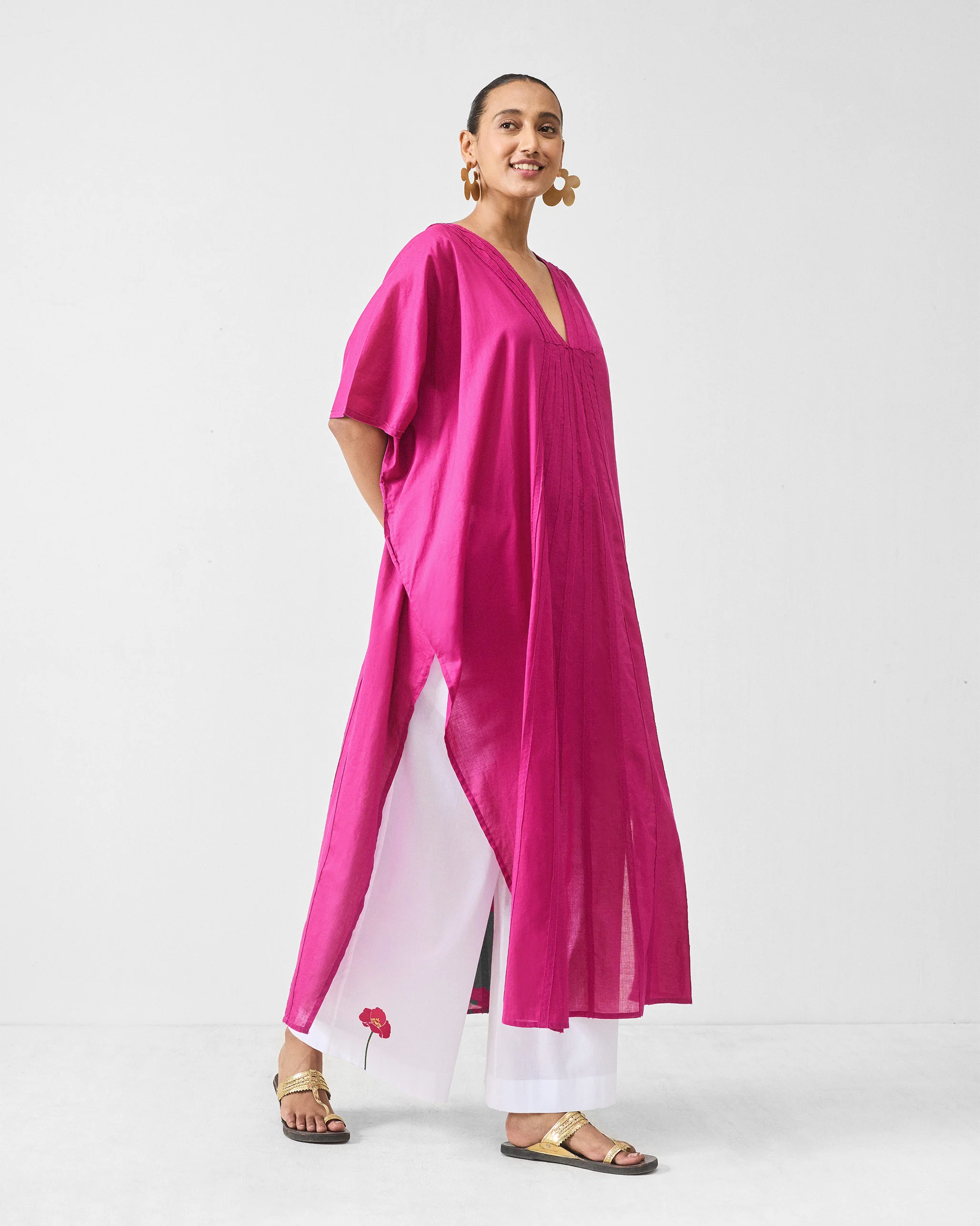 Basic Pyjama - White & Fuchsia - Image 5