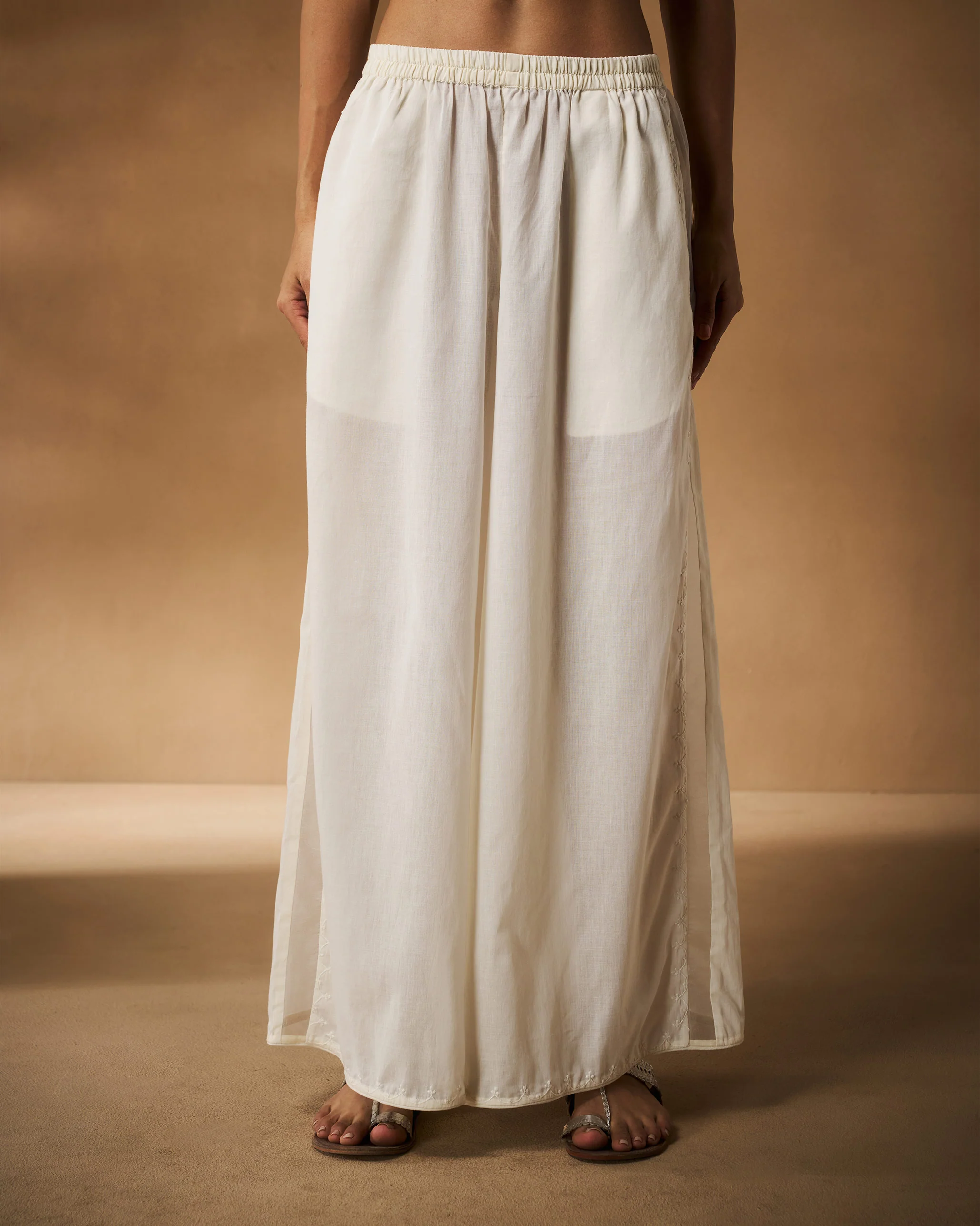 Basic Pyjamas - Ivory Chikankari - Image 3