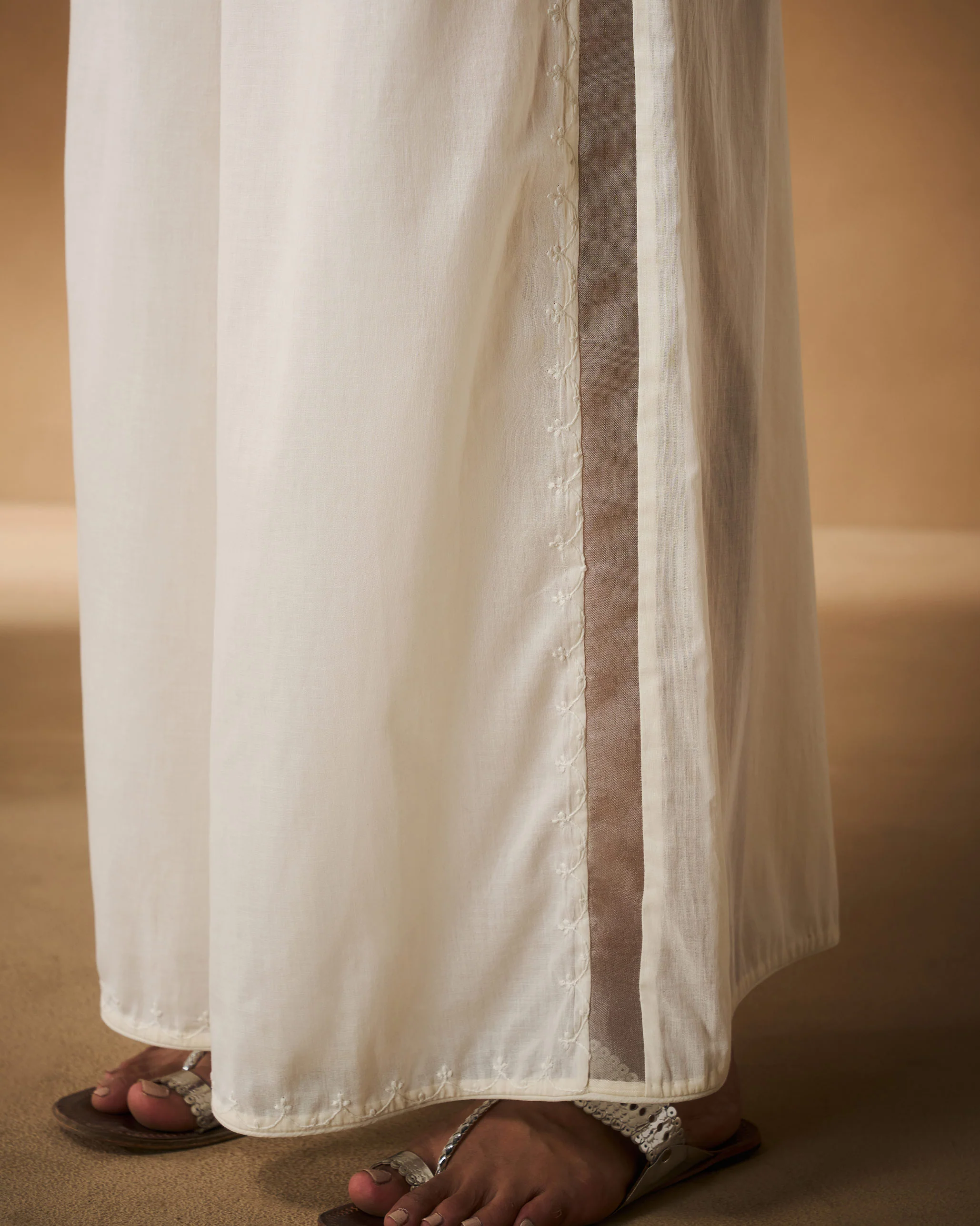 Basic Pyjamas - Ivory Chikankari - Image 4