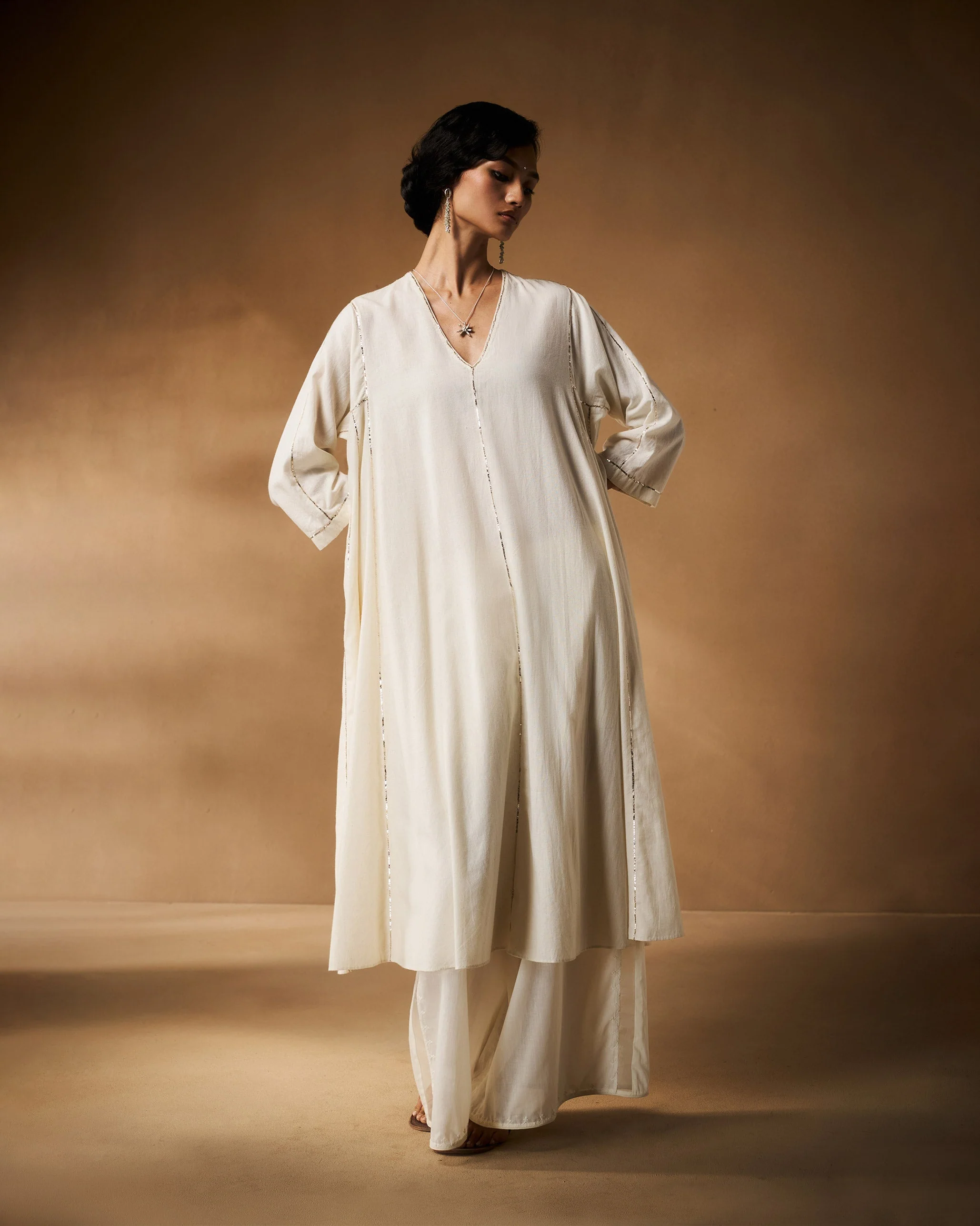 Basic Pyjamas - Ivory Chikankari - Image 9