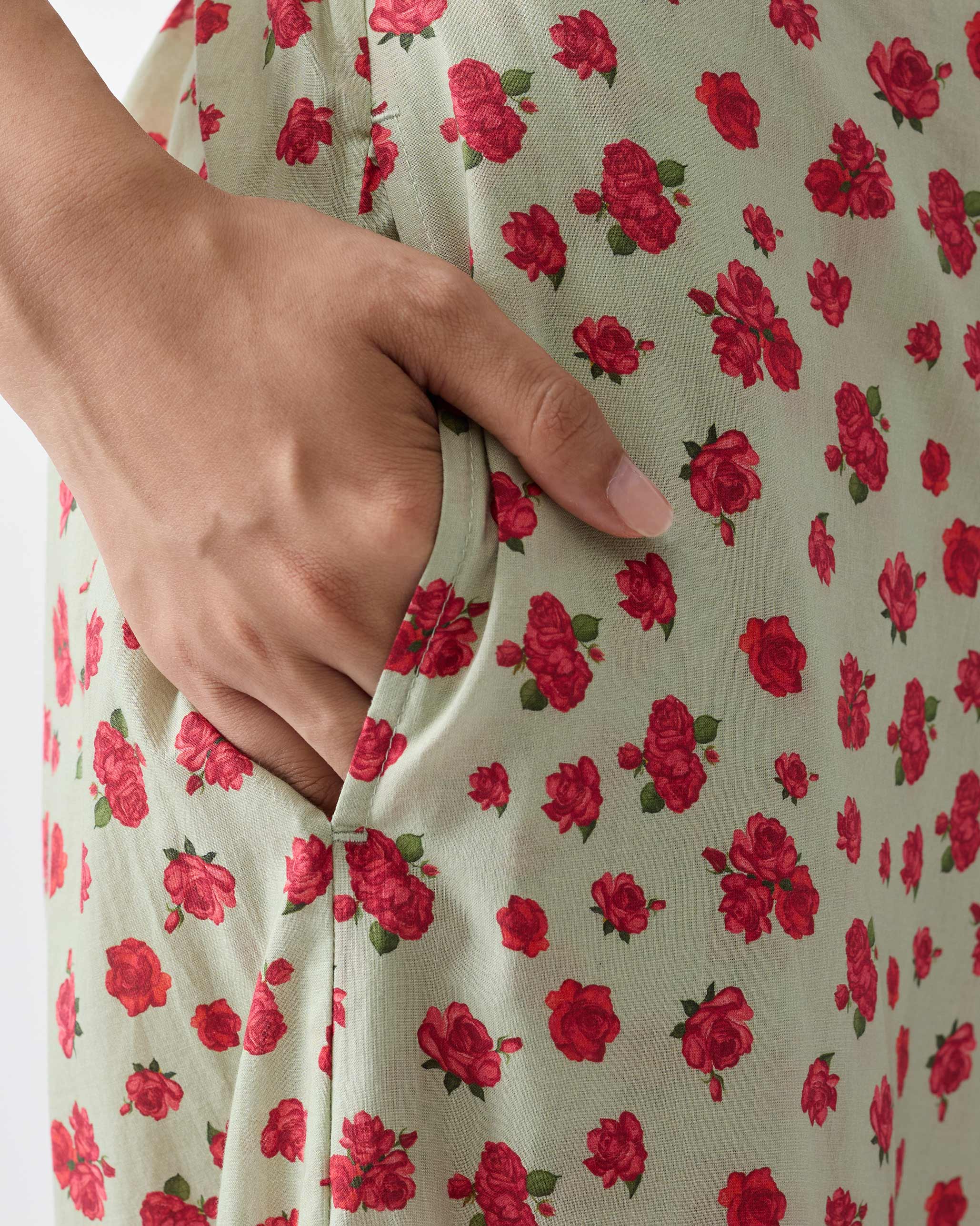 Basic Pyjamas - Mint & Watermelon Print - Image 4