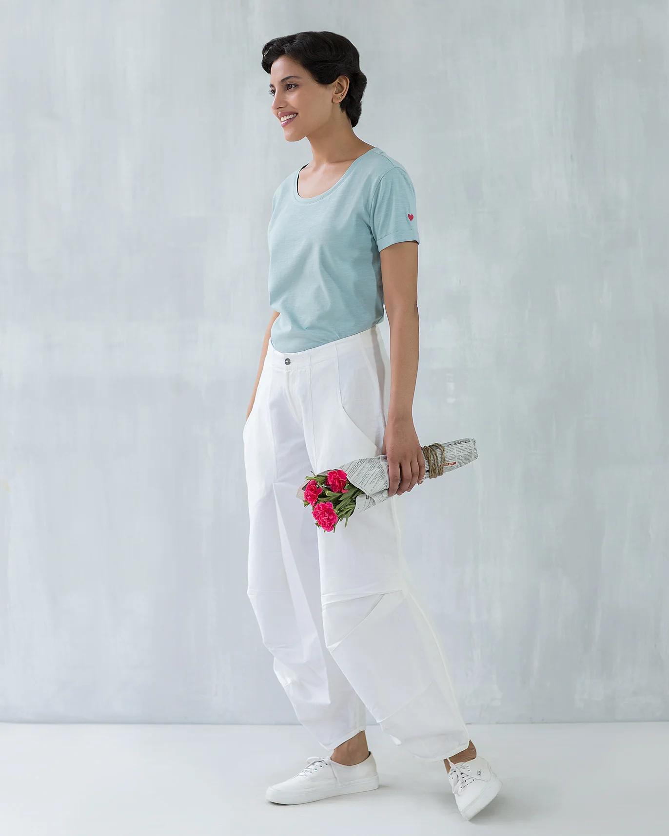 Basic T-shirt - Blue - Image 4