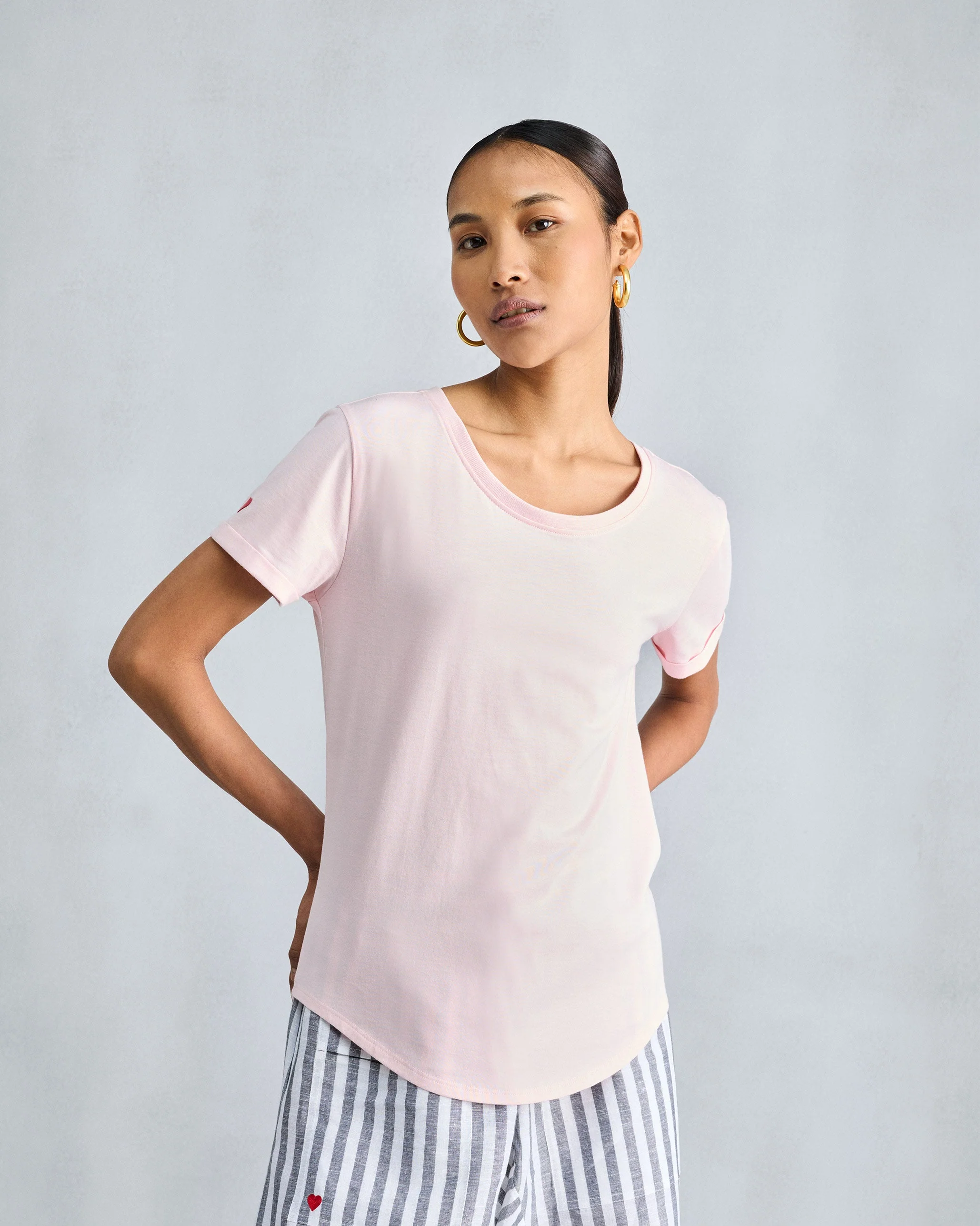 Basic T-Shirt - Blush Pink - Image 3